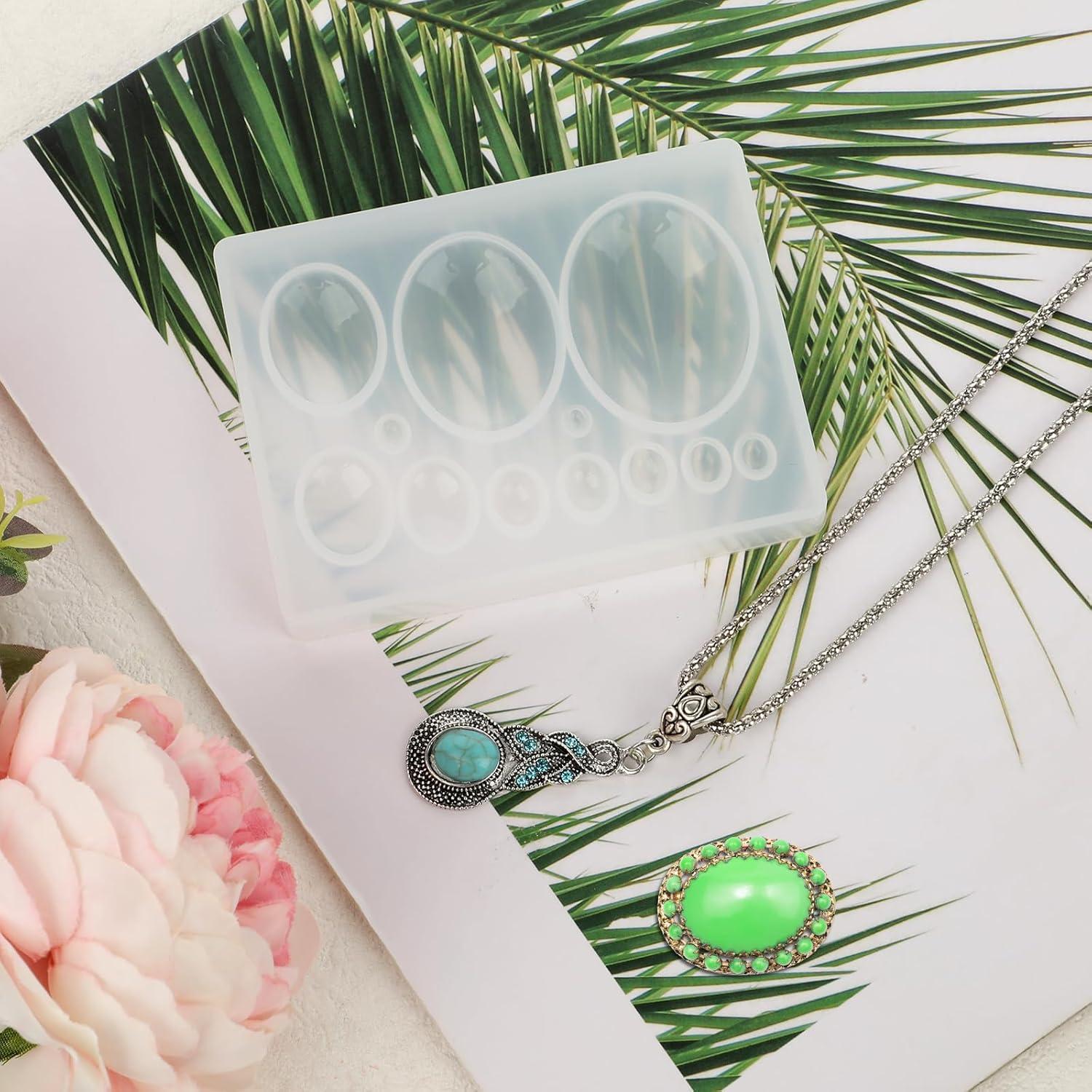 Moldes de Silicona para Joyas Trinkrittey Ovalados 8.5x6.5cm