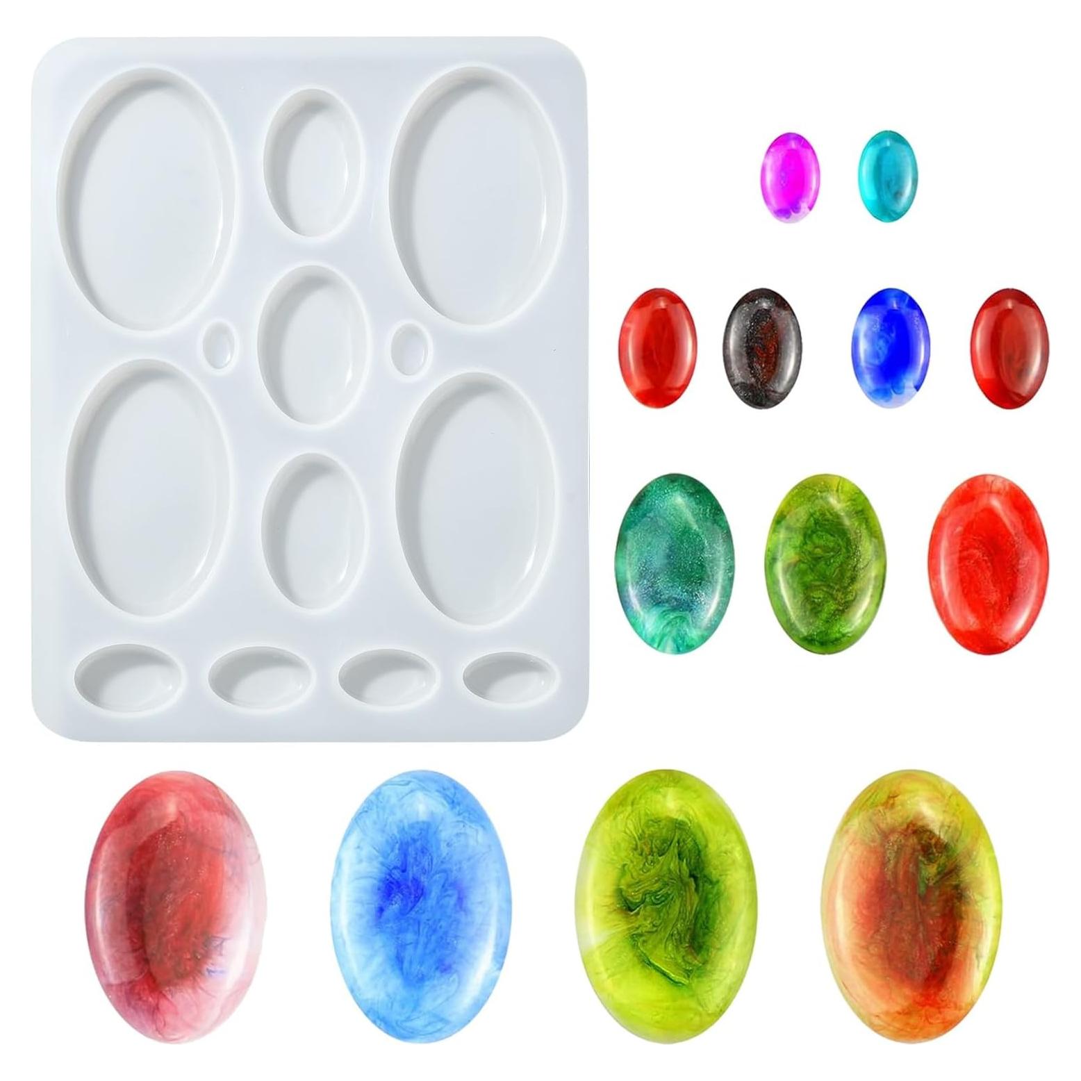 Moldes de Silicona para Joyería UR Urlifehall 5 Pcs Ovalados