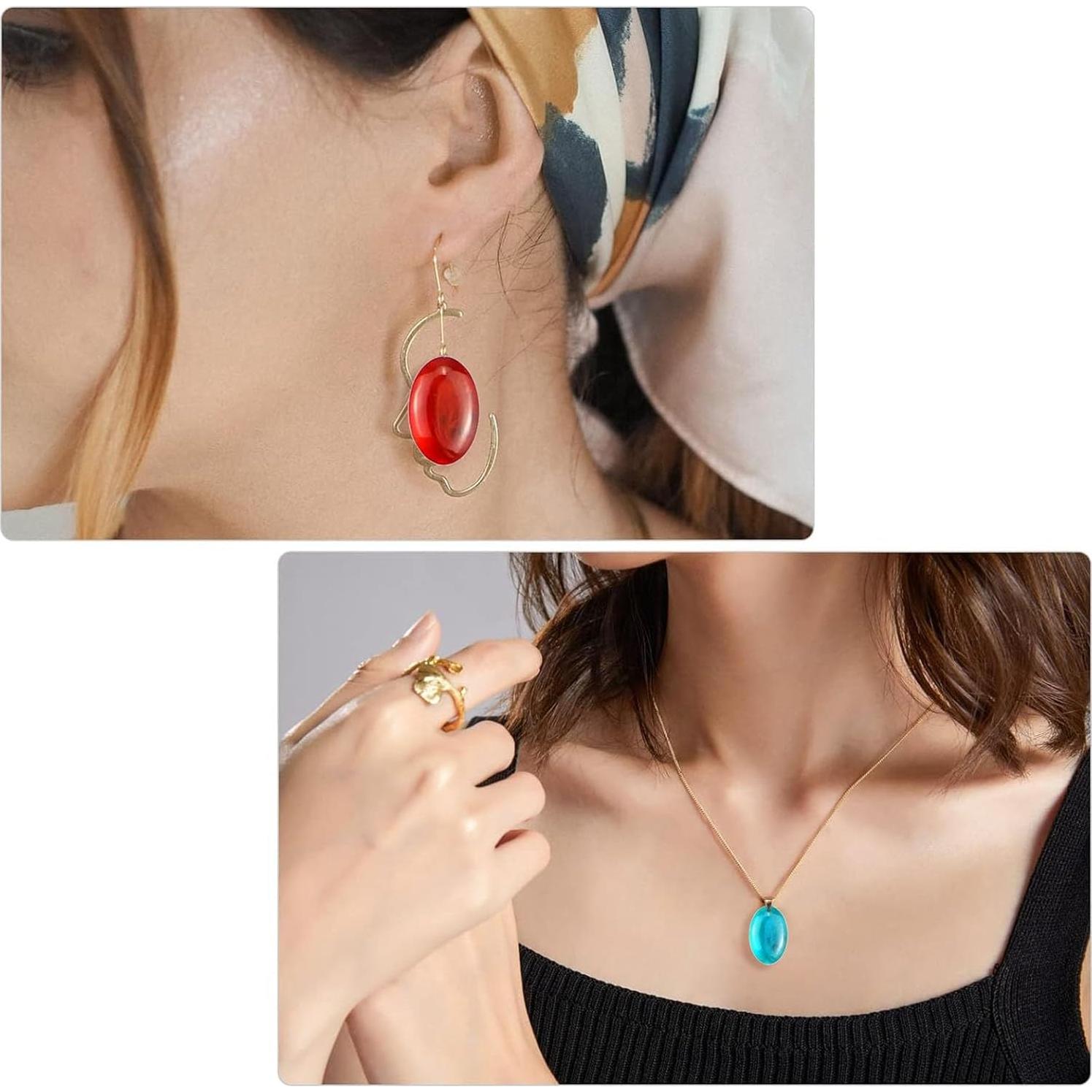 Moldes de Silicona para Joyería UR Urlifehall 5 Pcs Ovalados