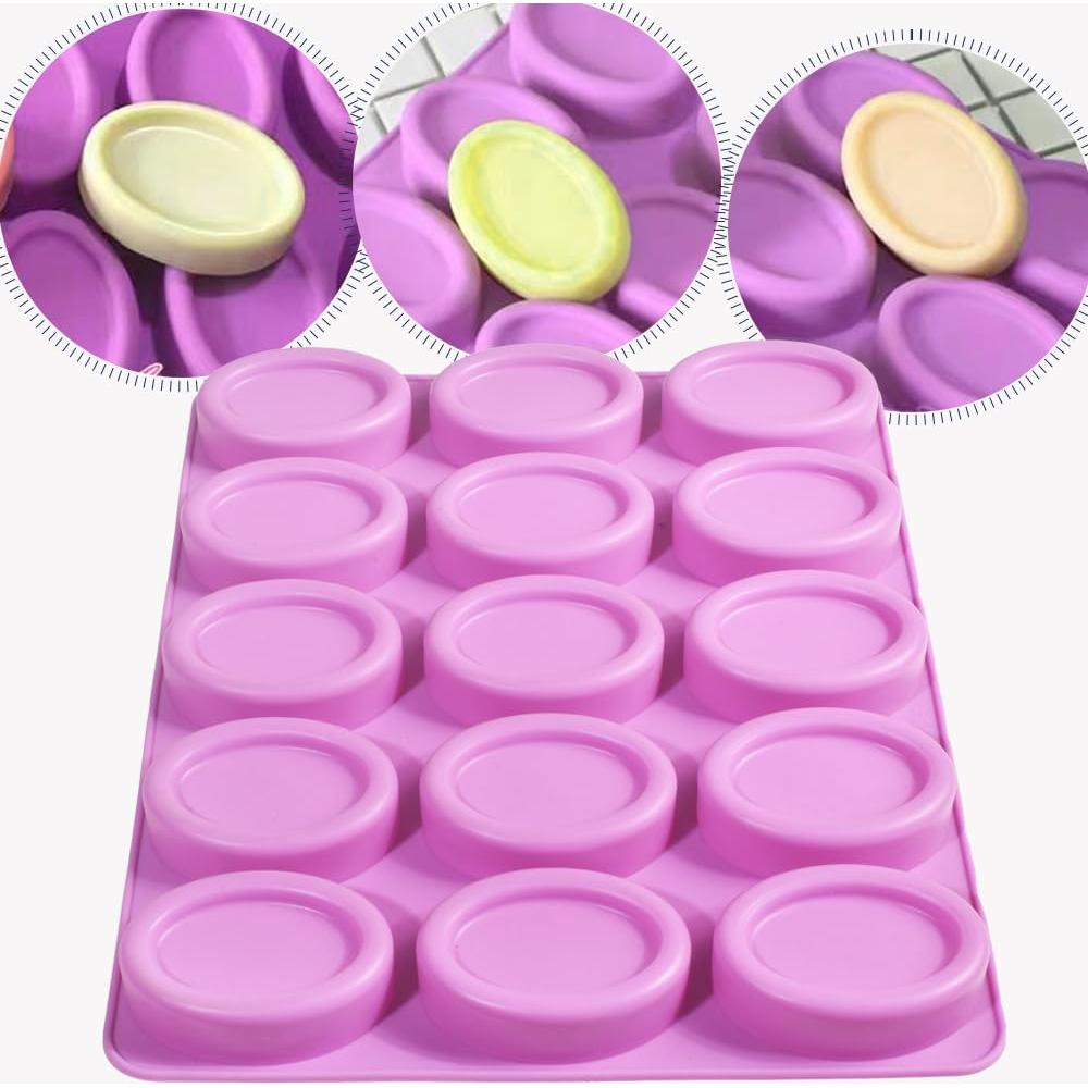 Molde Ovalado de Silicona Newk 2 Paquetes 12 Cavidades