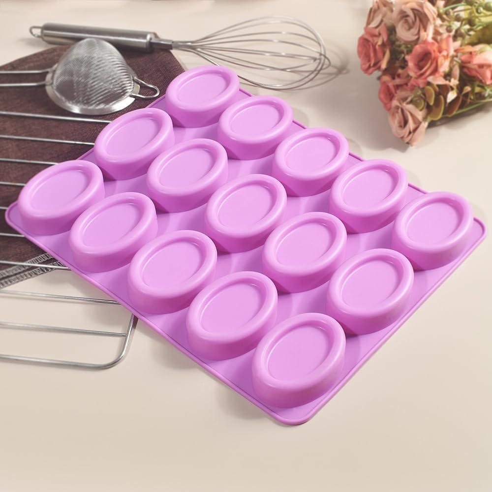 Molde Ovalado de Silicona Newk 2 Paquetes 12 Cavidades