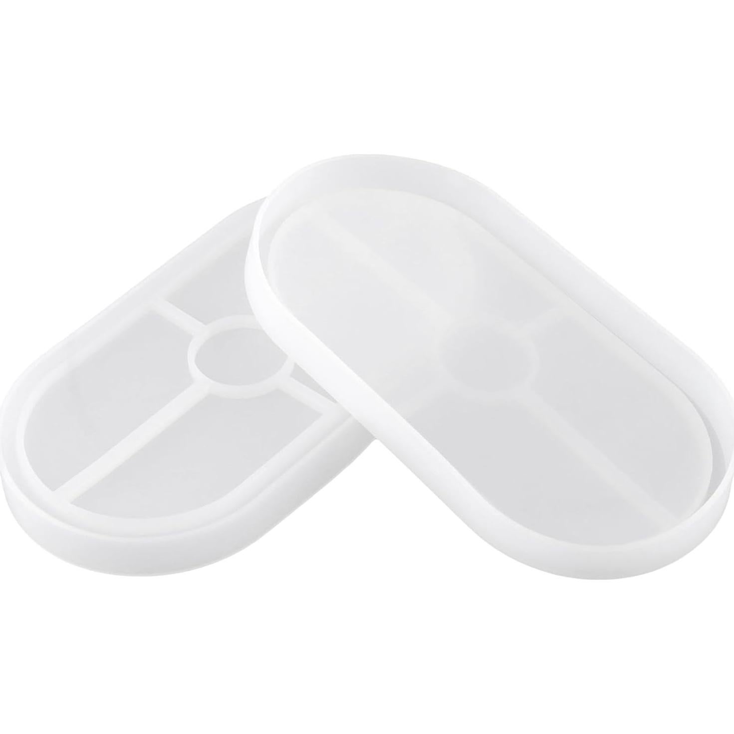 Molde de Coaster Ovalado de Silicona TAICHEUT - 8 Piezas 17.8x9.4 cm