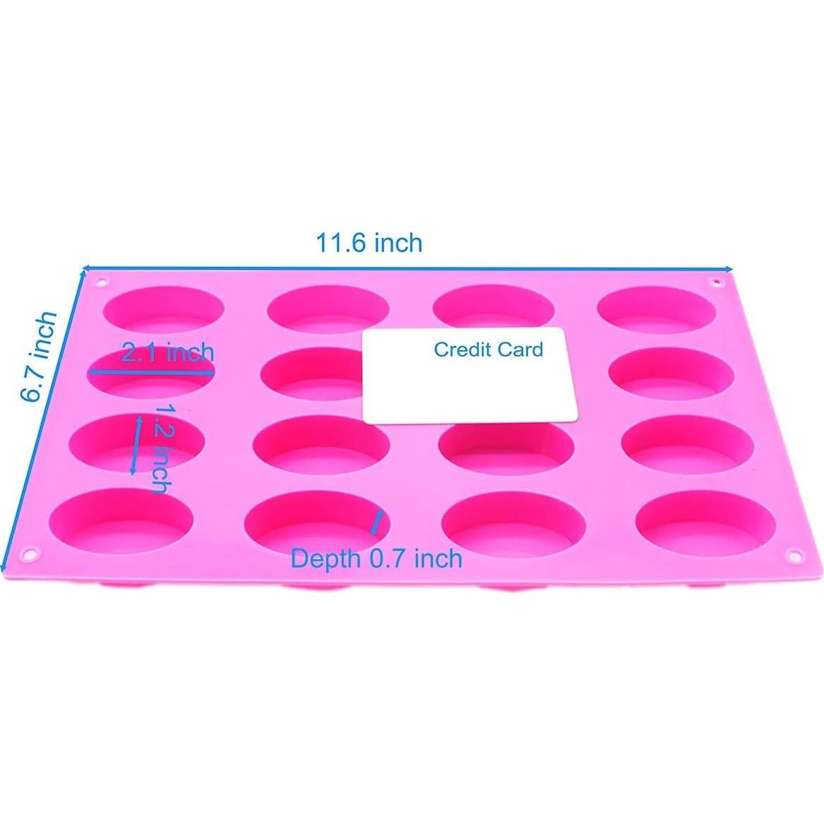 Molde de Silicona para Jabón X-Haibei 16 Cavidades 5.3x3 cm