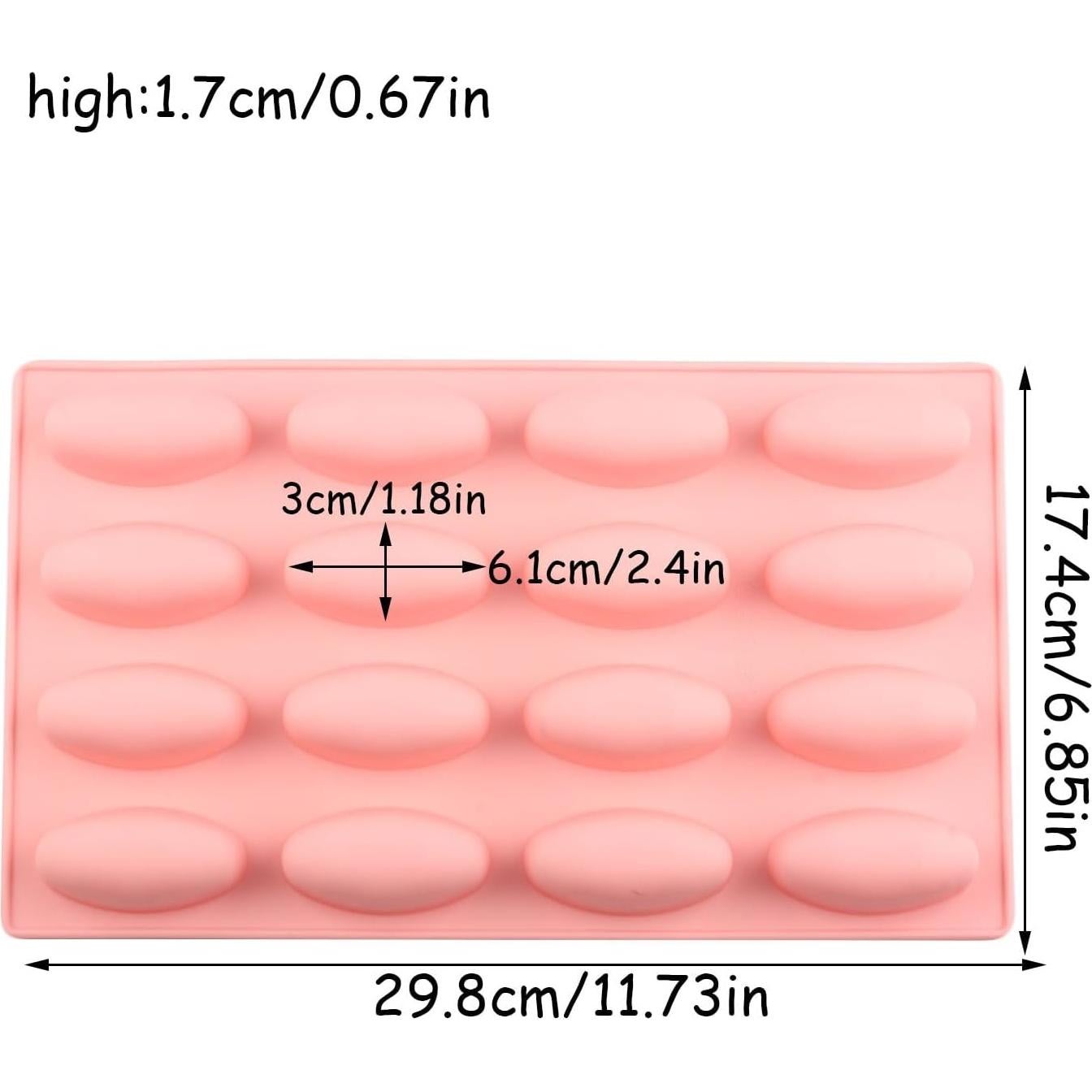 Molde de Silicona Ovalado EPYHREHM 16 Cavidades 29.8x17.4 cm