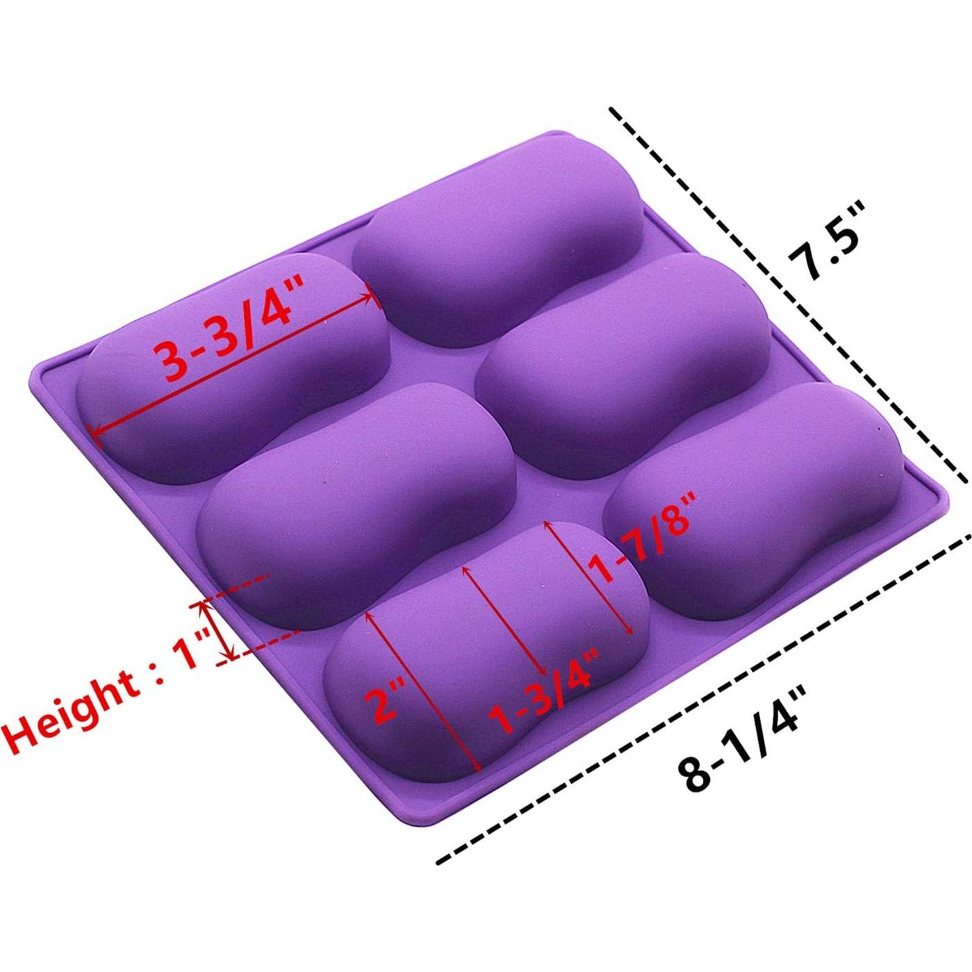 Moldes de Silicona Ovalados DD-life para Jabón y Chocolate - 2 Pcs