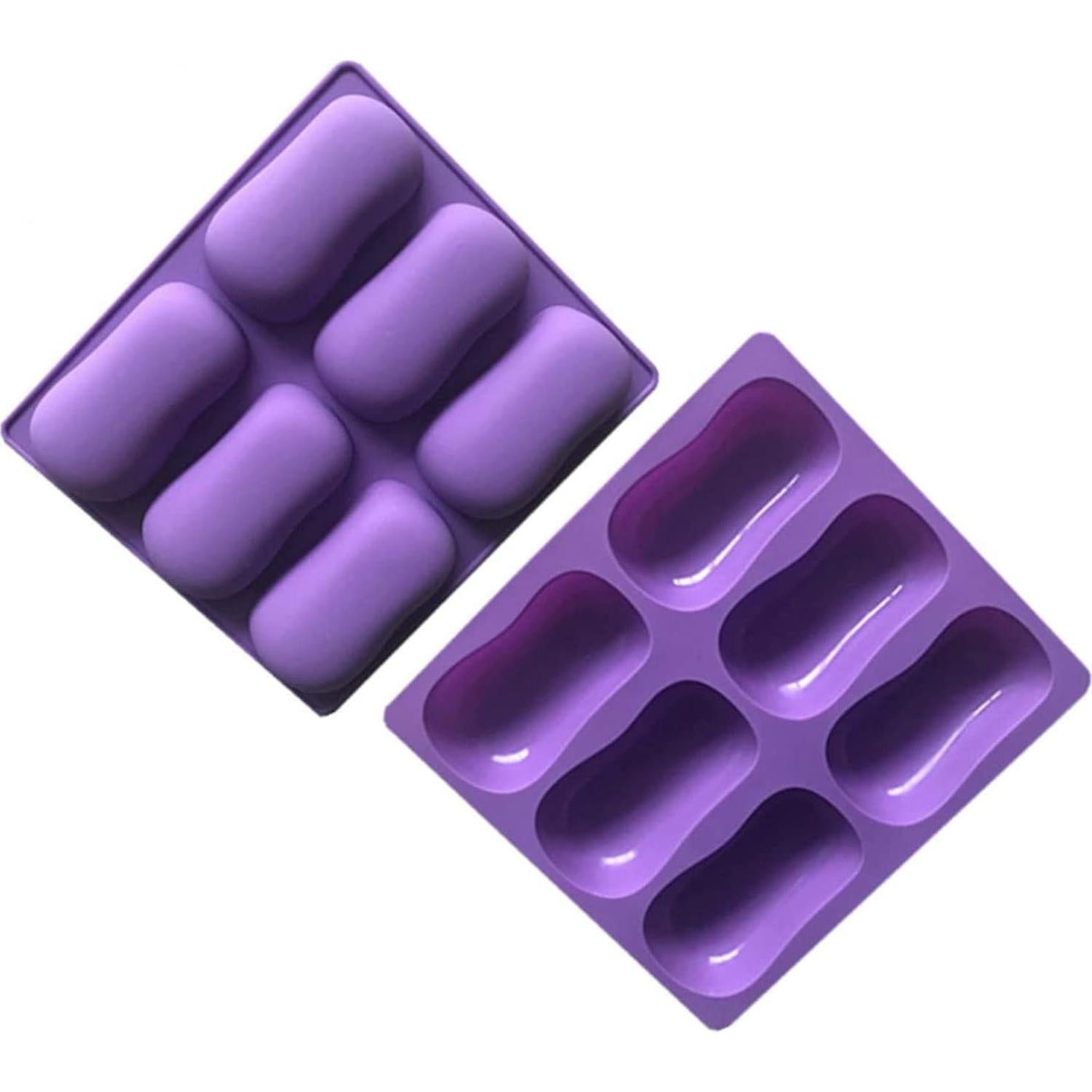 Moldes de Silicona Ovalados DD-life para Jabón y Chocolate - 2 Pcs