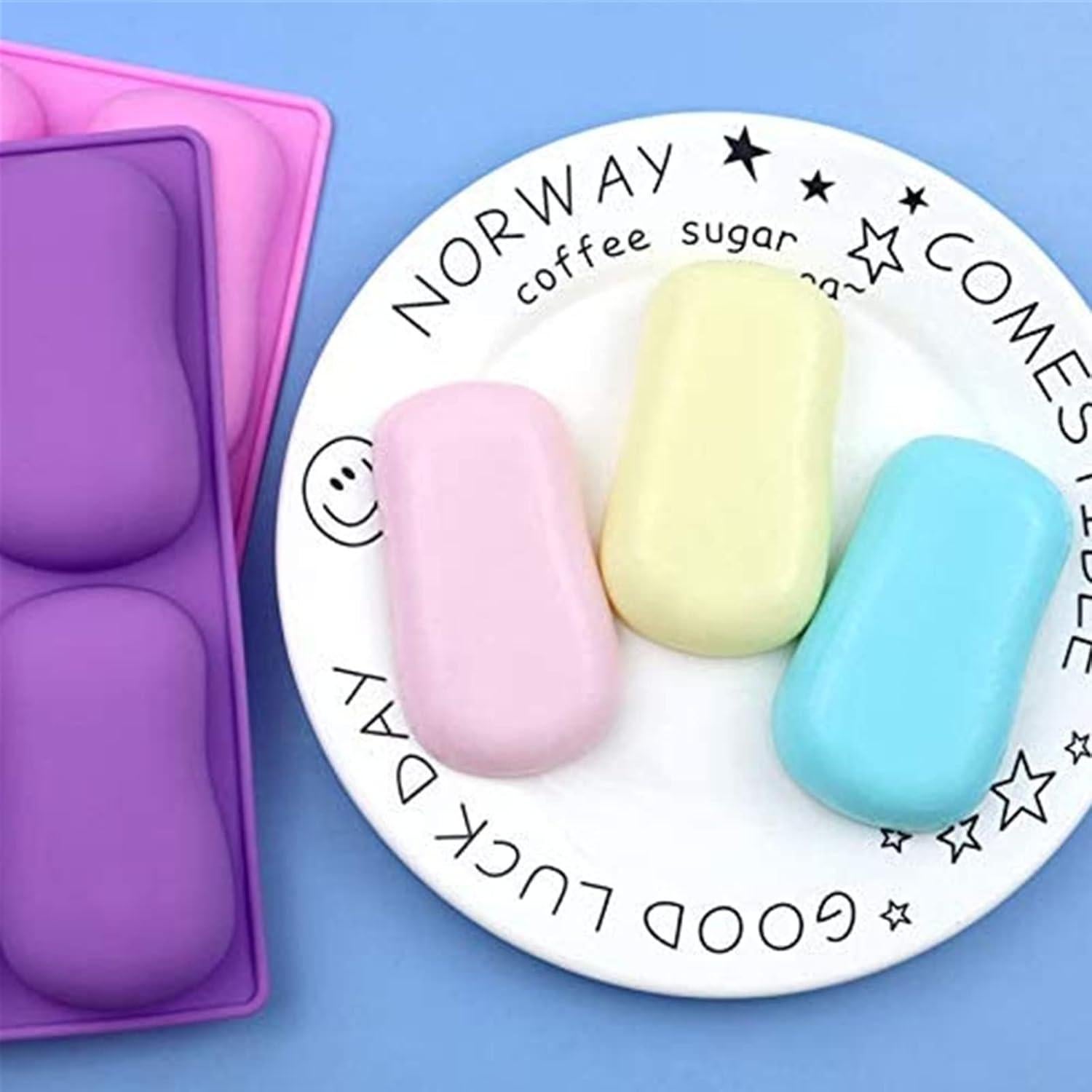 Moldes de Silicona Ovalados DD-life para Jabón y Chocolate - 2 Pcs