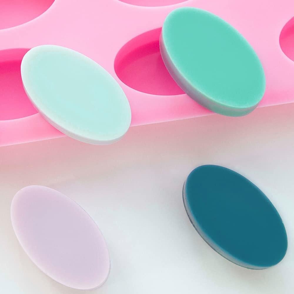 Moldes de Jabón Ovalados de Silicona Newk - 2 Paquetes de 16 Cavidades