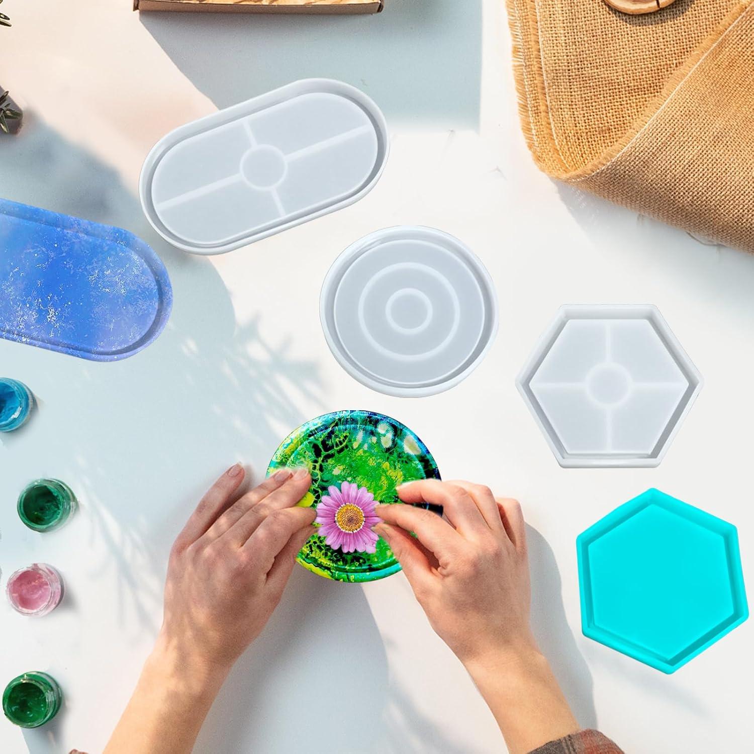 Juego de Moldes de Silicona Gabrella para Posavasos 3 Pcs