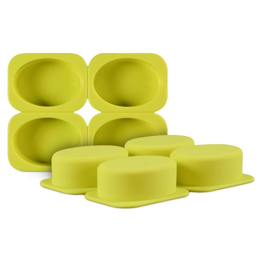 Molde de Jabón de Silicona QELEG 2 Pcs Ovalado 340g