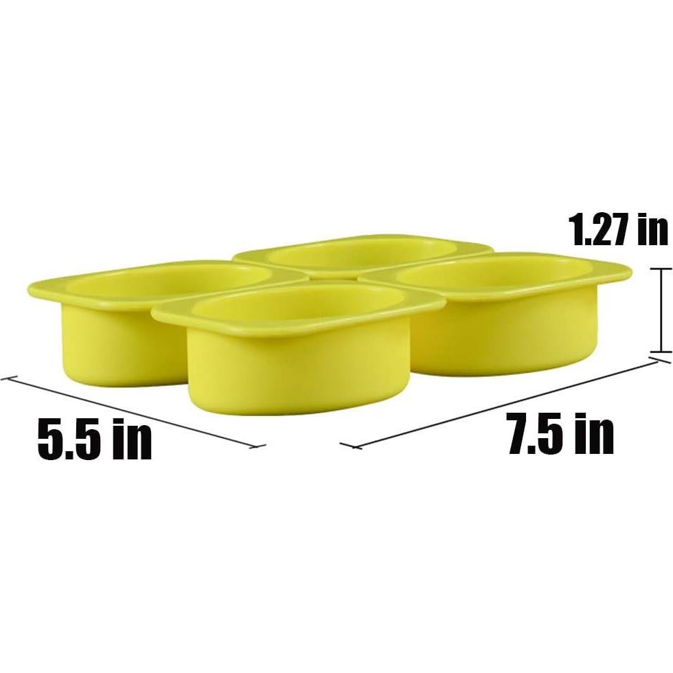 Molde de Jabón de Silicona QELEG 2 Pcs Ovalado 340g