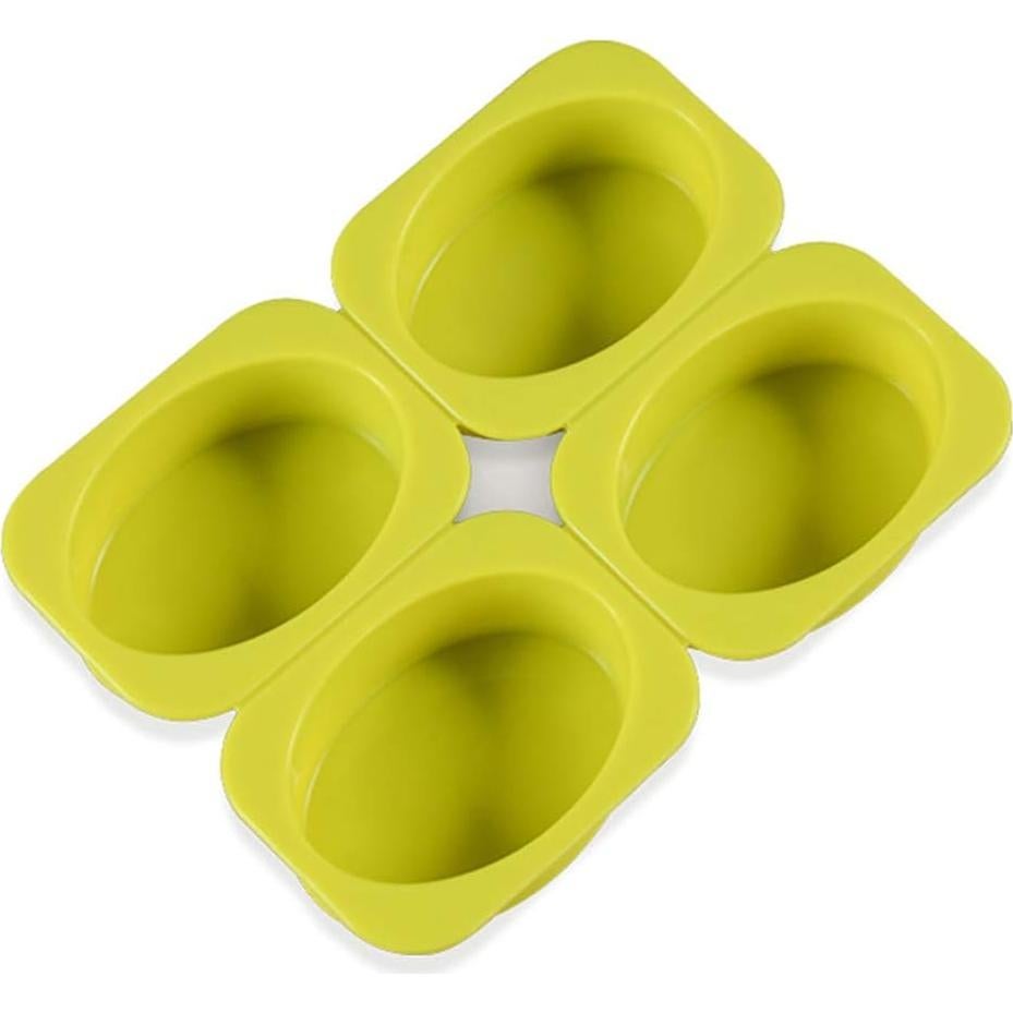 Molde de Jabón de Silicona QELEG 2 Pcs Ovalado 340g