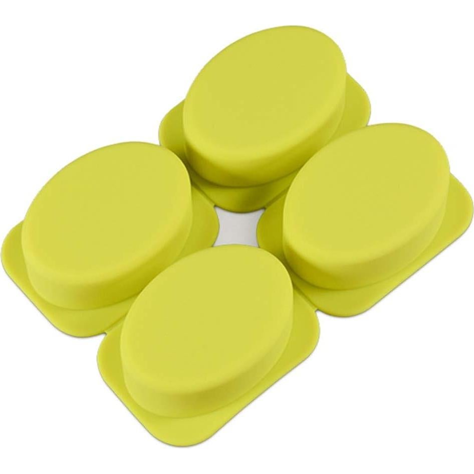 Molde de Jabón de Silicona QELEG 2 Pcs Ovalado 340g