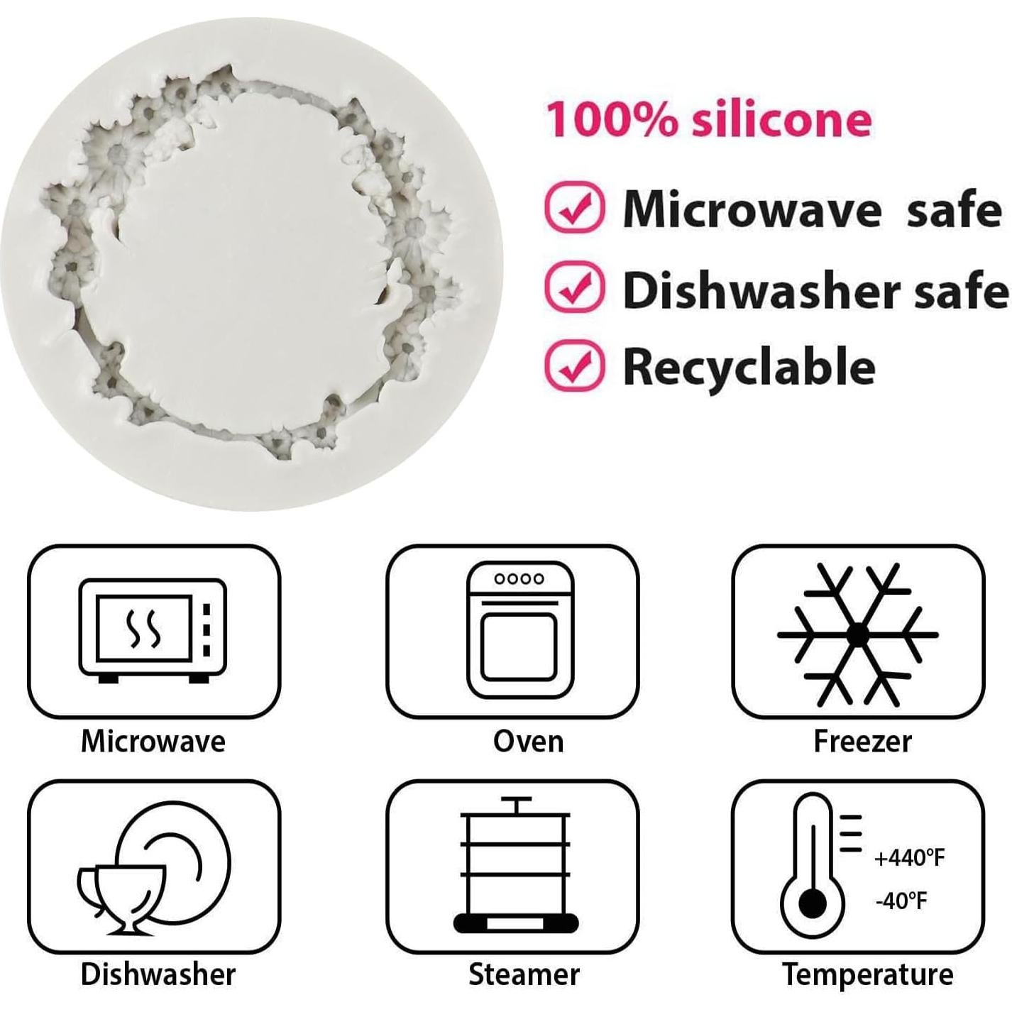 Set de 3 Moldes de Silicona FCKEMLDS para Fondant y Pasteles