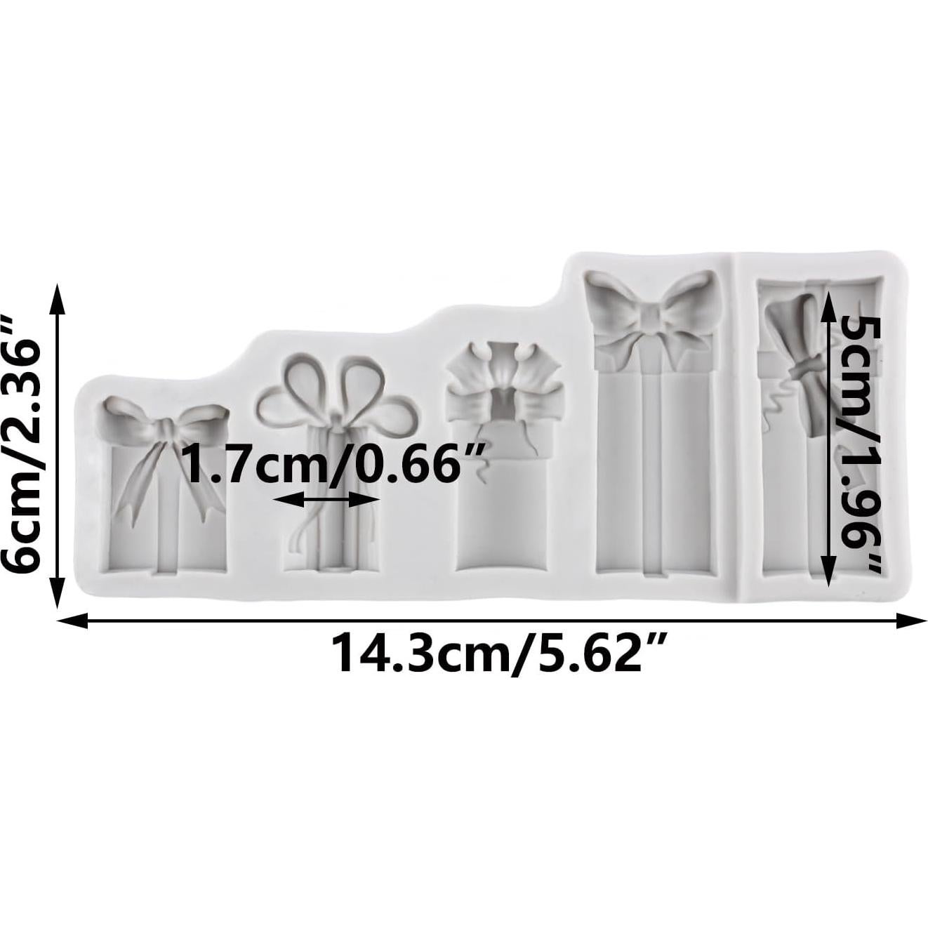 Molde de Silicona para Fondant de Navidad MINFEIDMS - Caja de Regalo