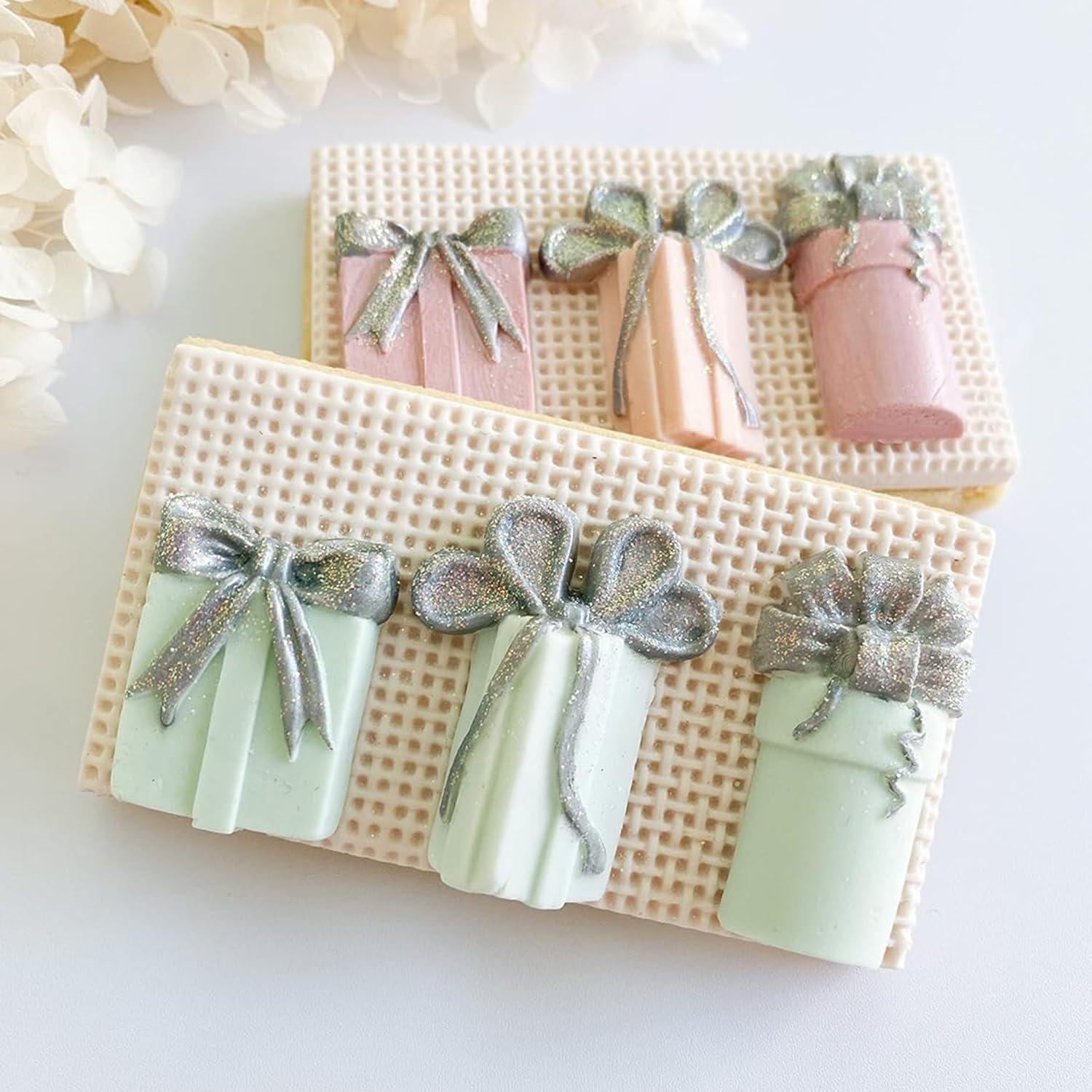 Molde de Silicona para Fondant de Navidad MINFEIDMS - Caja de Regalo