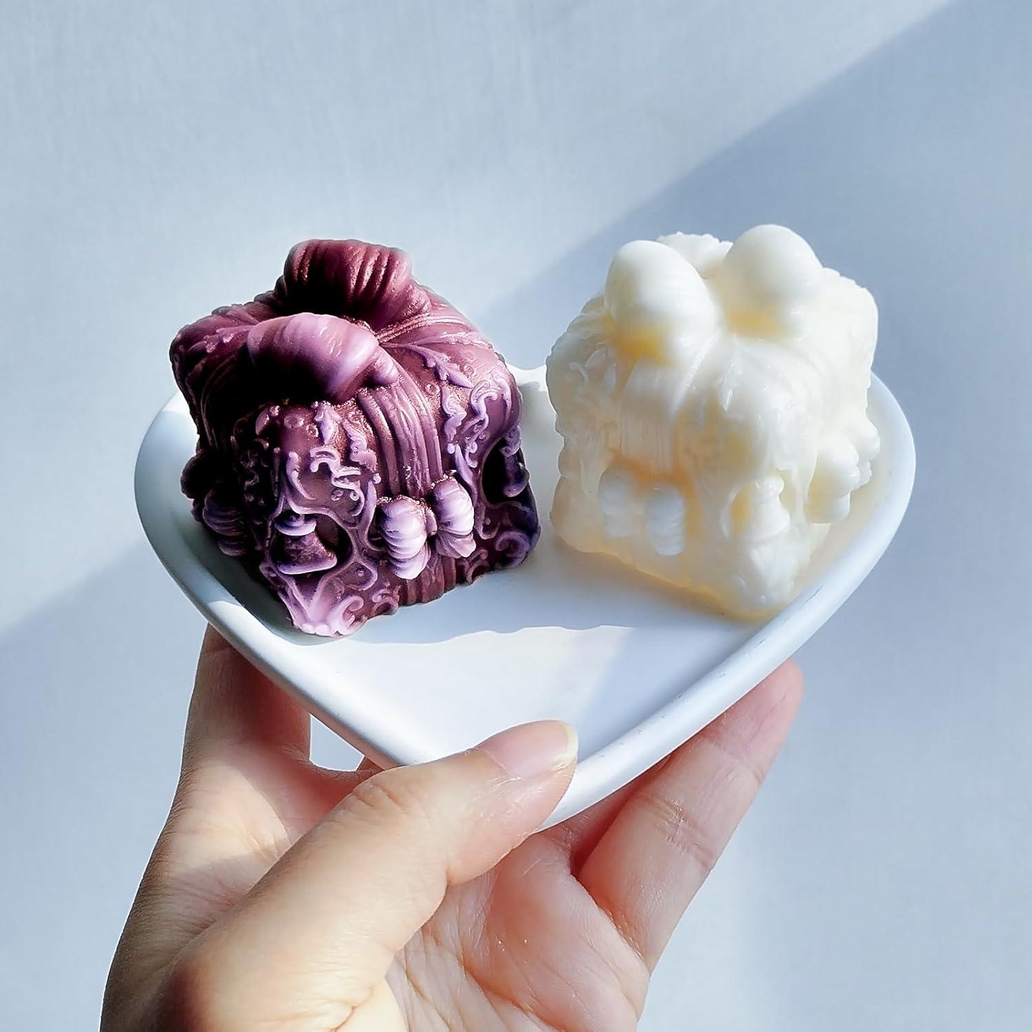 Moldes de Silicona Wehous 2PCS para Vela y Jabón Navidad