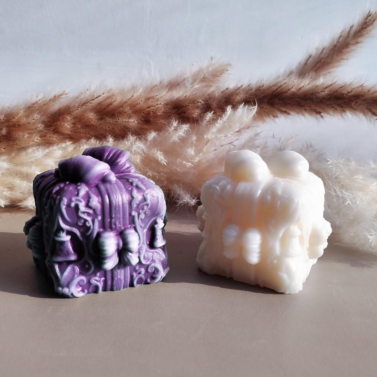 Moldes de Silicona Wehous 2PCS para Vela y Jabón Navidad