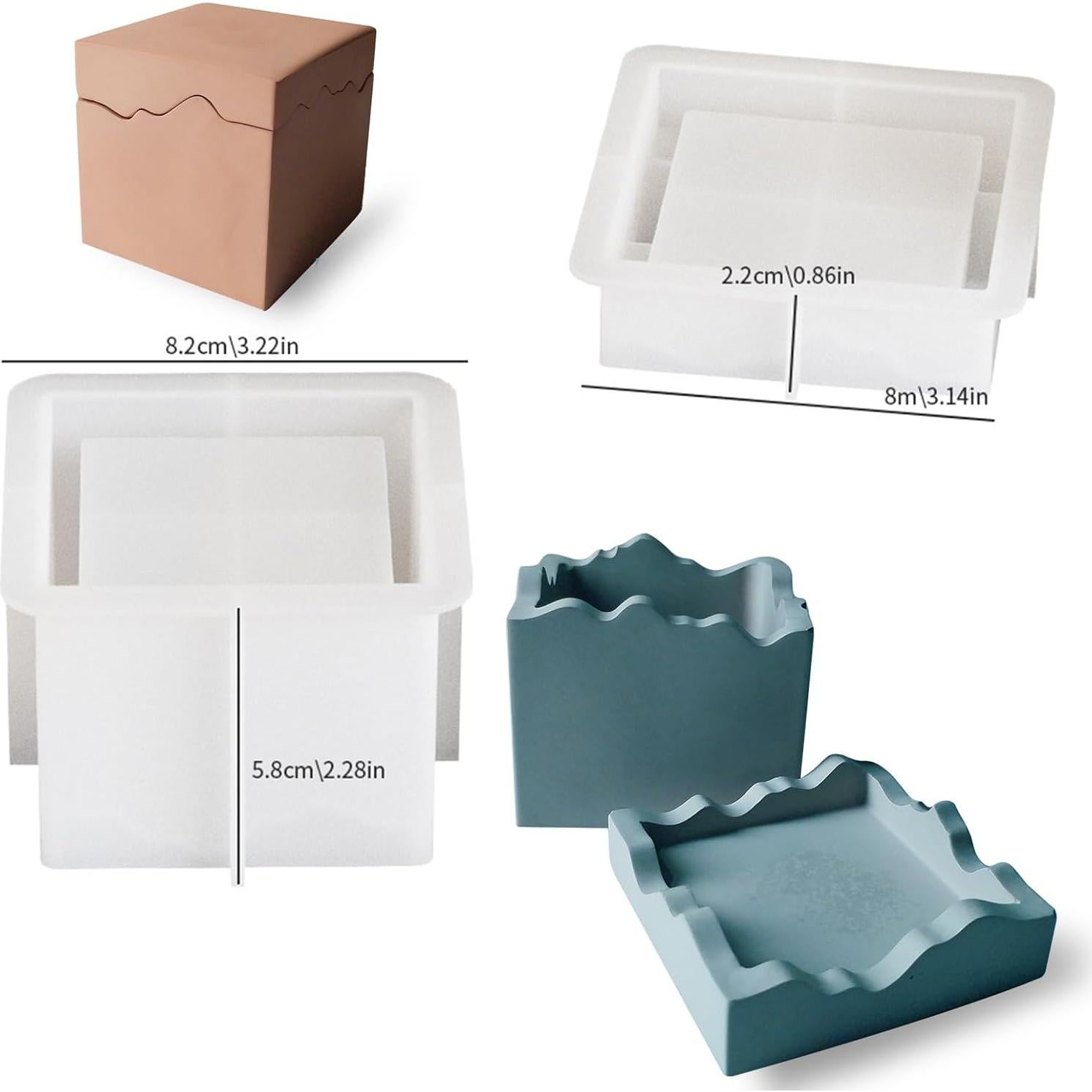 Molde de Silicona Cuadrado Japleed para Velas y Joyería