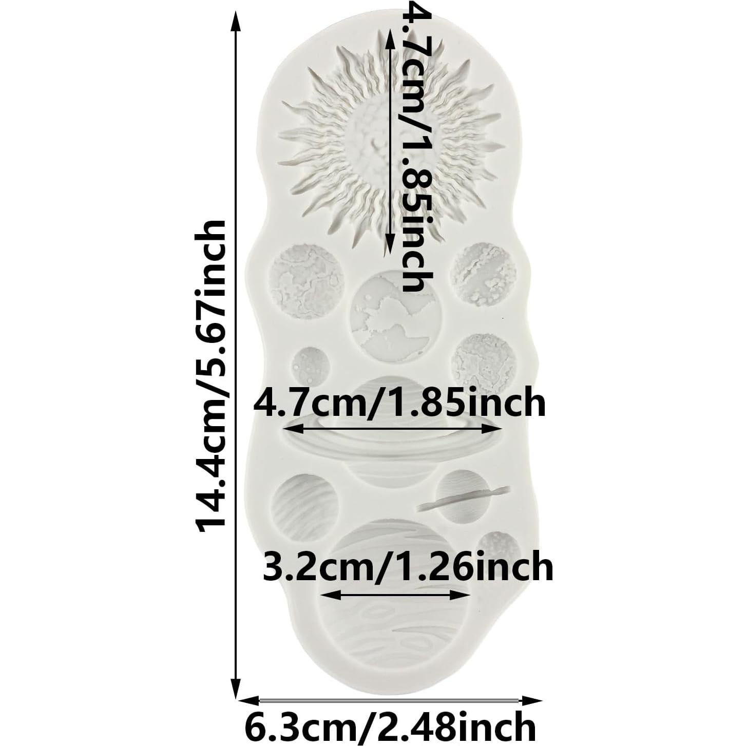 Molde de Silicona de Planetas YANQINMS para Pasteles 8.06x7.29cm