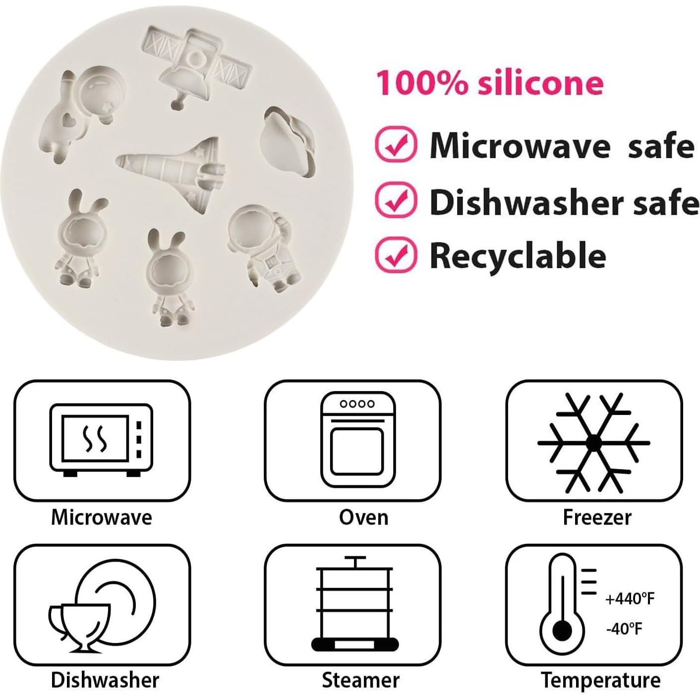 Moldes de Silicona para Fondant Espacial FCKEMLDS Set de 2