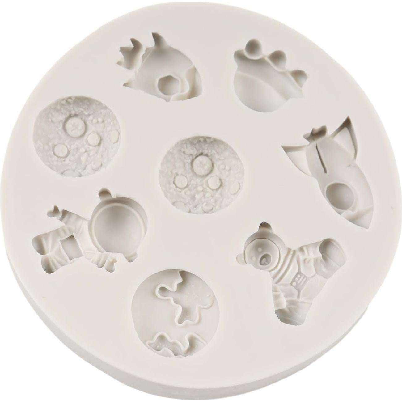 Moldes de Silicona para Fondant Espacial FCKEMLDS Set de 2