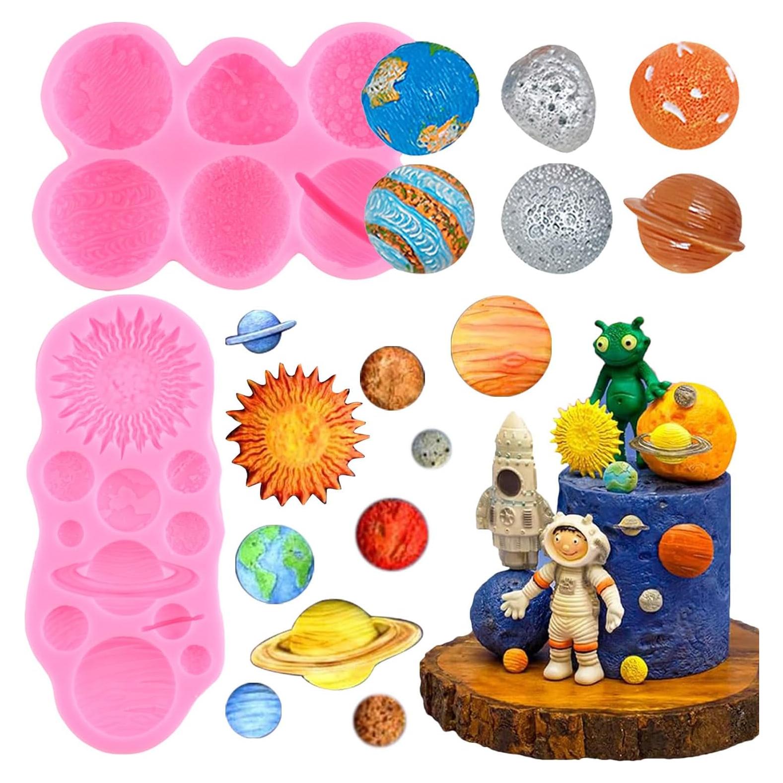 Moldes de Silicona Mujiang para Pasteles Espaciales - Set de 2