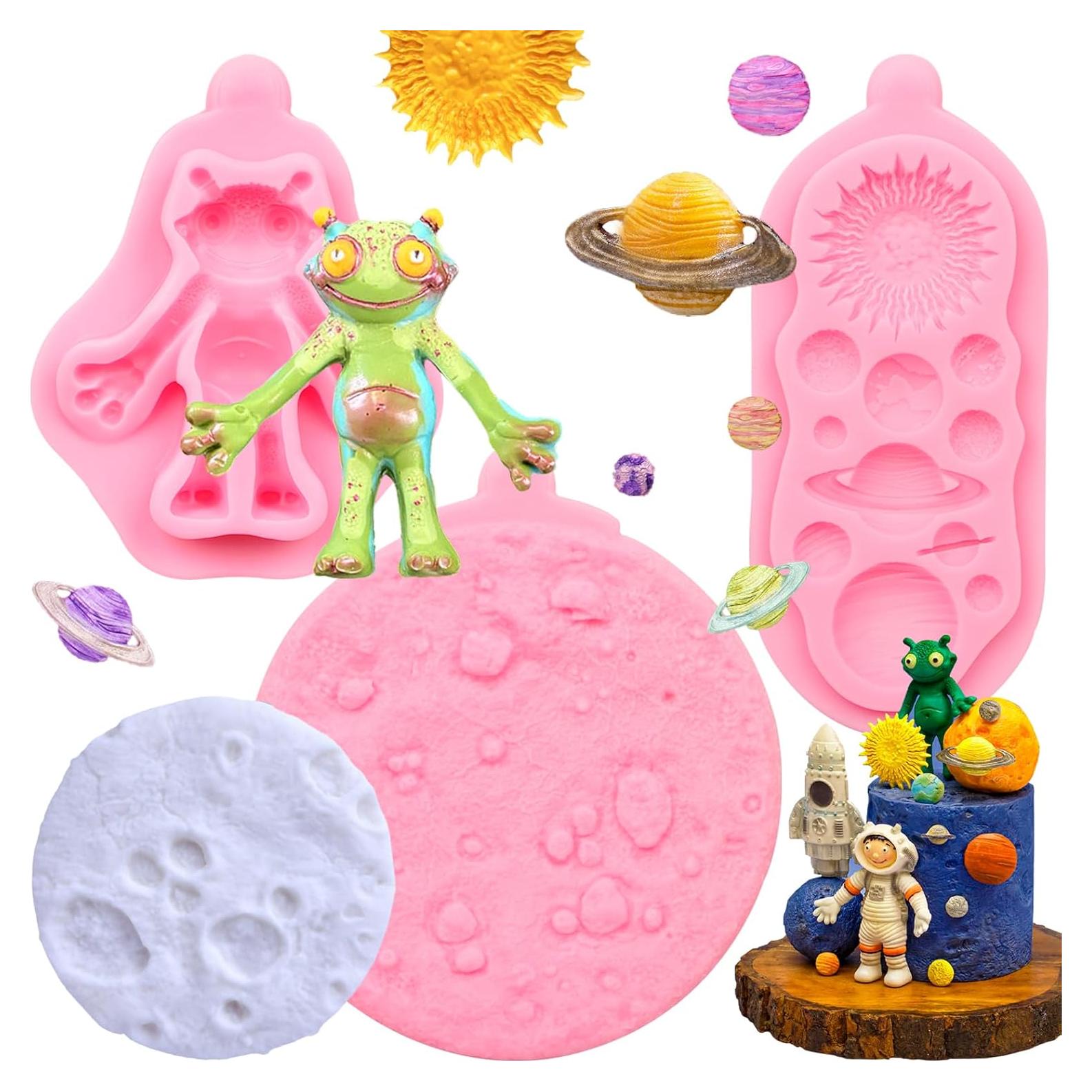 Molde de Fondant Espacial Xcake Lcook - 3 Piezas de Silicona