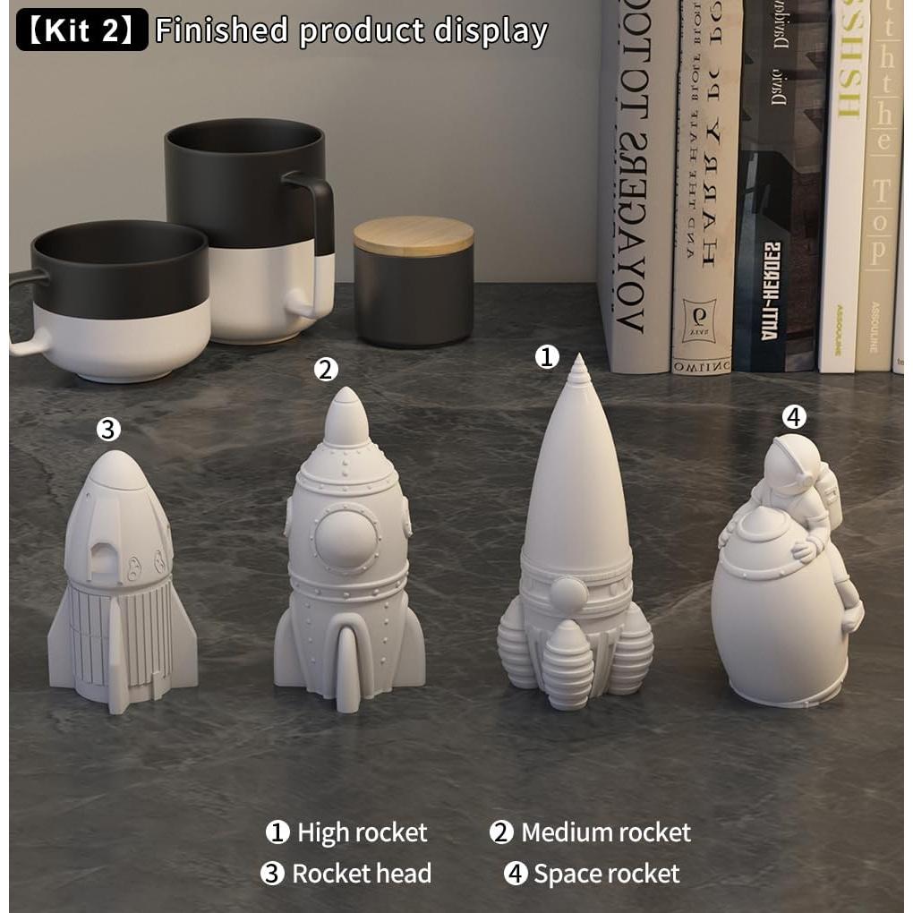 Moldes de Resina Espacial ROCHAMONO - 12 Piezas de Silicona