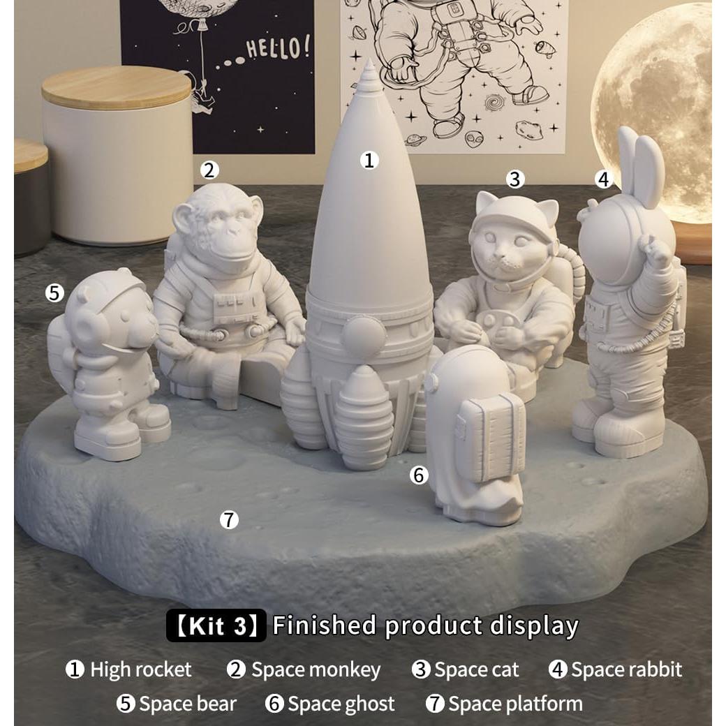 Moldes de Resina Espacial ROCHAMONO - 12 Piezas de Silicona