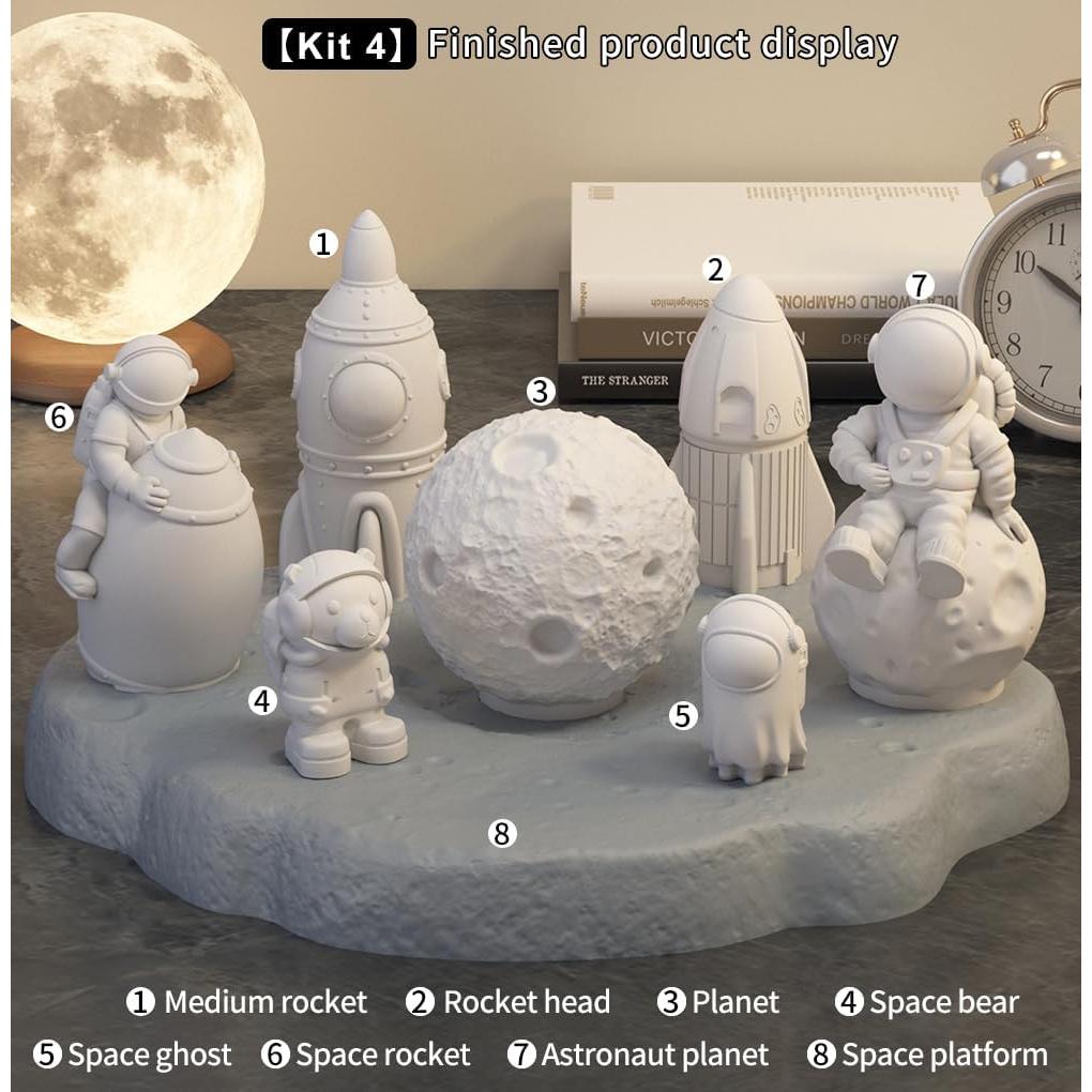 Moldes de Resina Espacial ROCHAMONO - 12 Piezas de Silicona