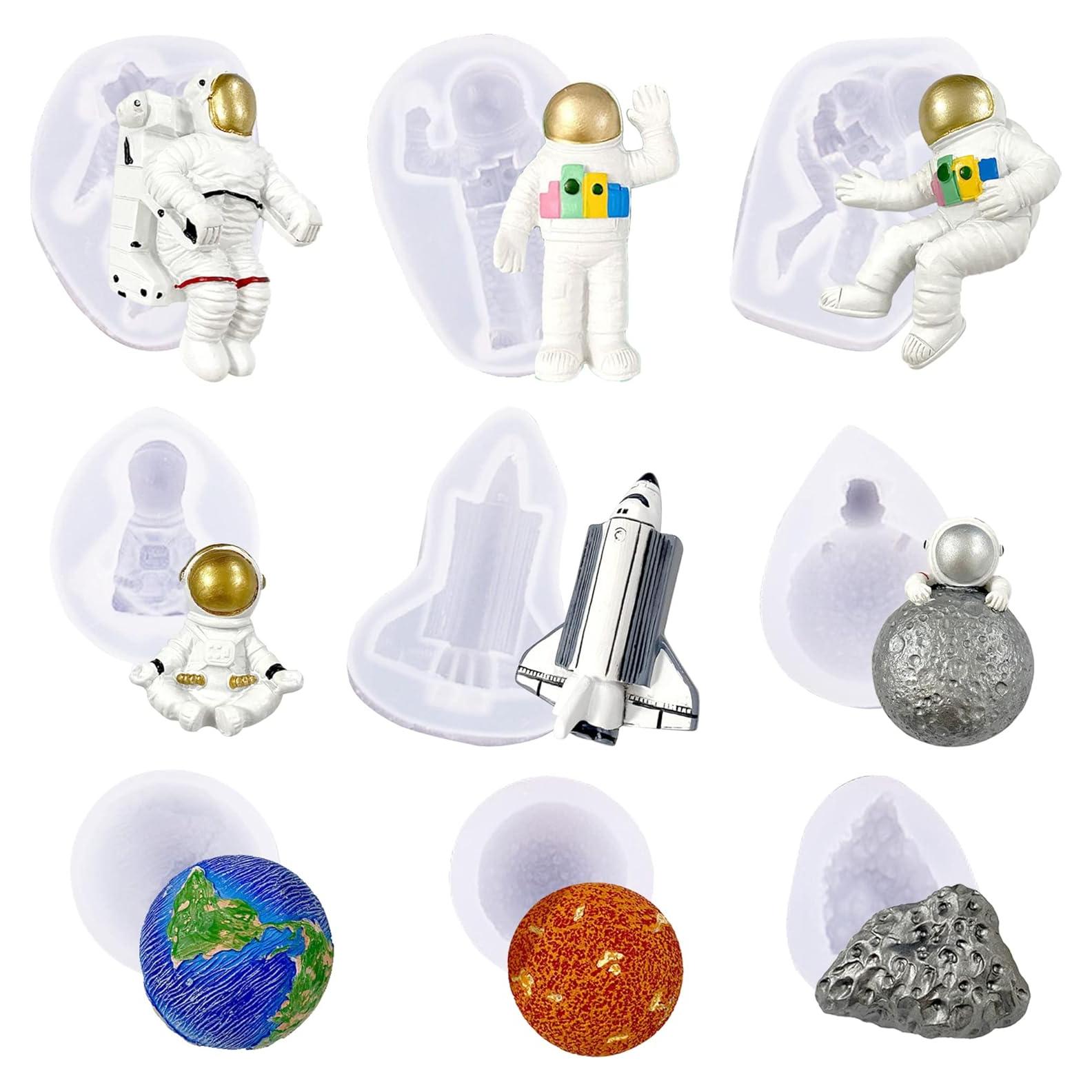 Moldes de Silicona de Fondant Astronauta 9 PCS Wodima