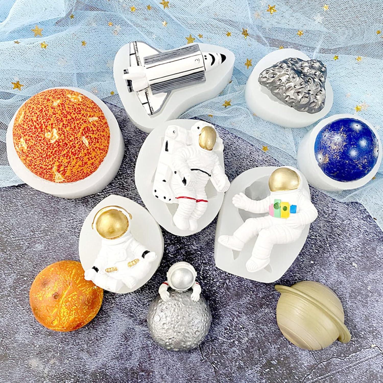 Moldes de Silicona de Fondant Astronauta 9 PCS Wodima