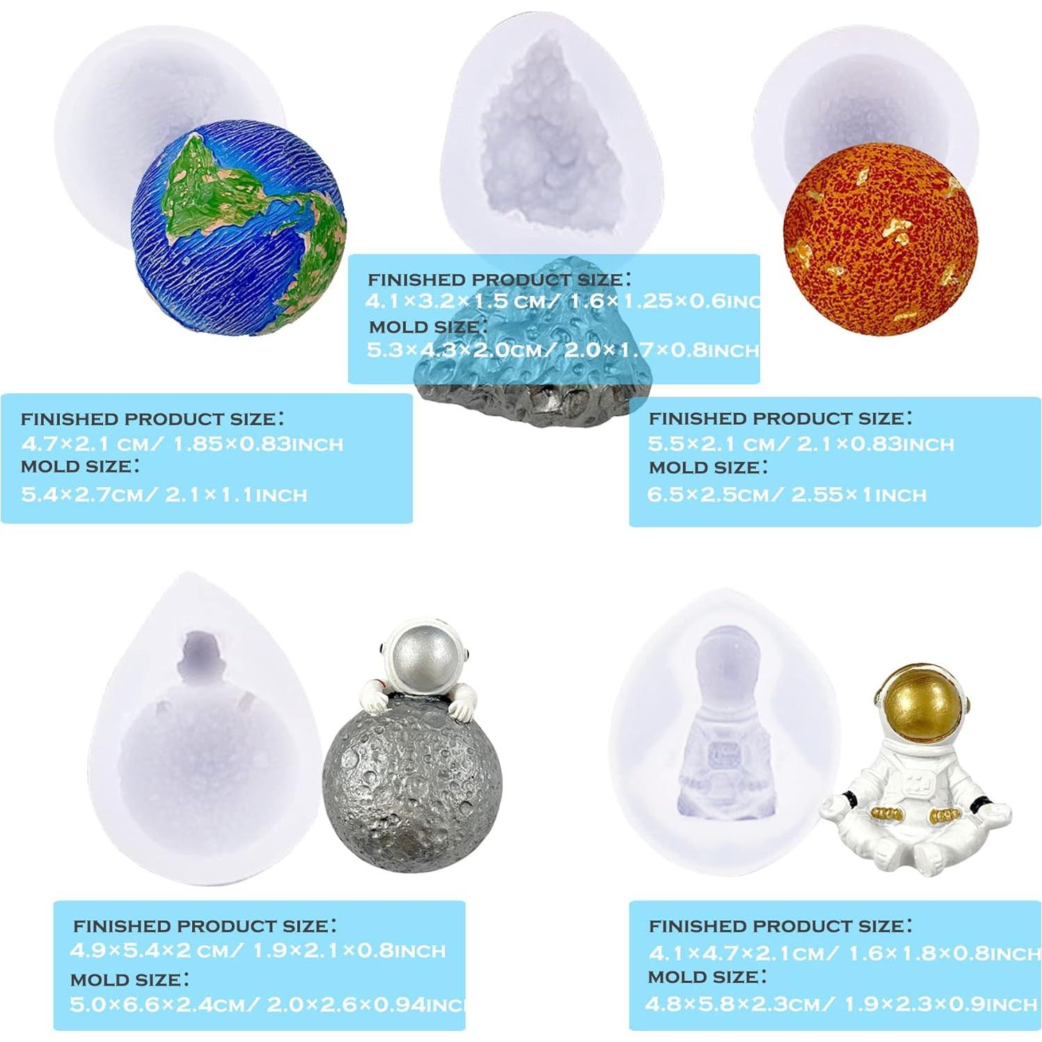 Moldes de Silicona de Fondant Astronauta 9 PCS Wodima