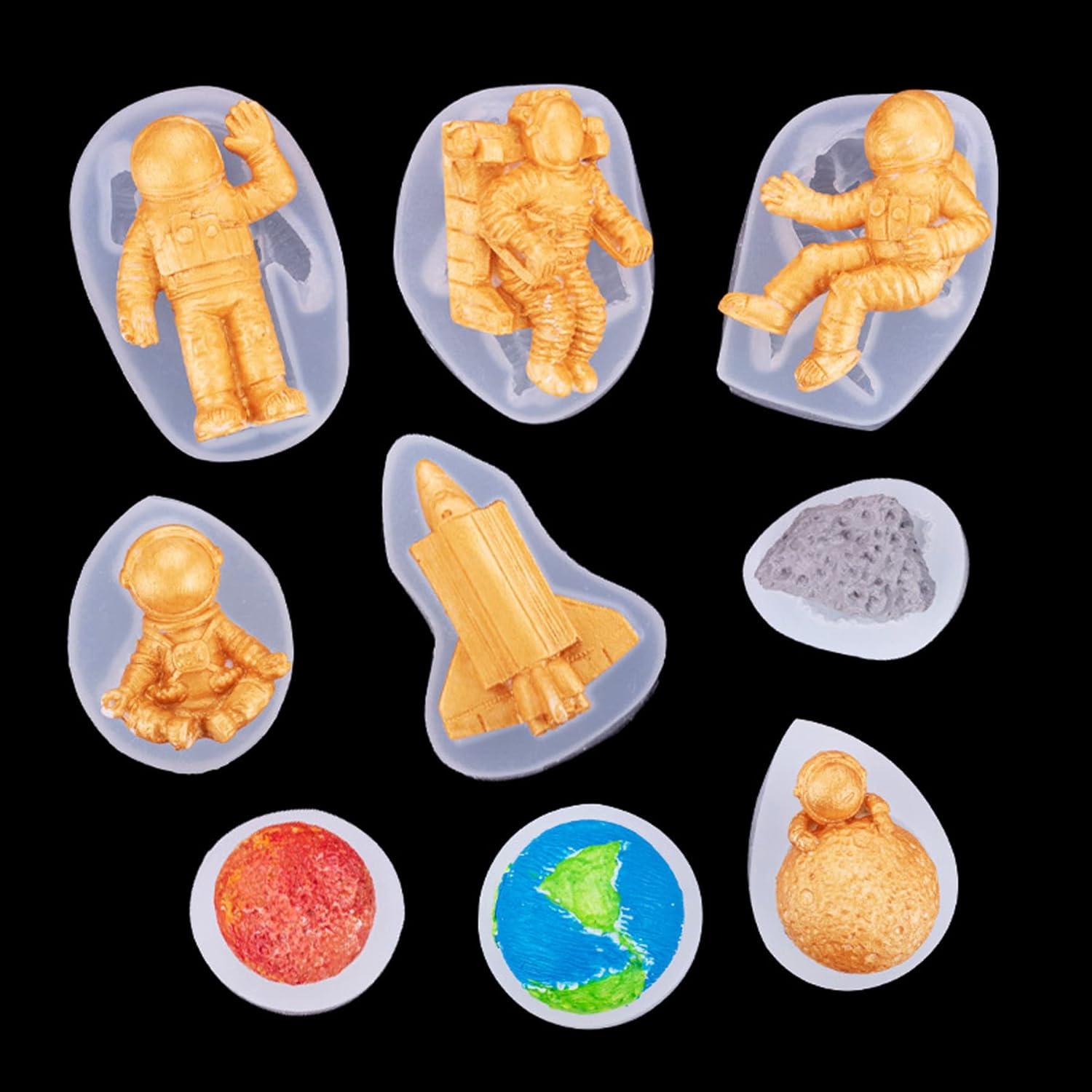 Moldes de Silicona de Fondant Astronauta 9 PCS Wodima