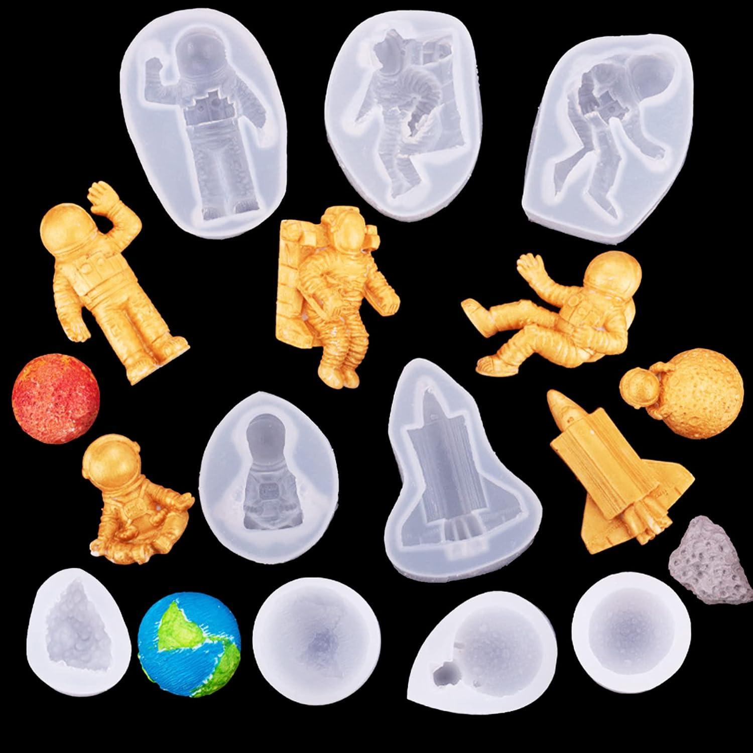 Moldes de Silicona de Fondant Astronauta 9 PCS Wodima