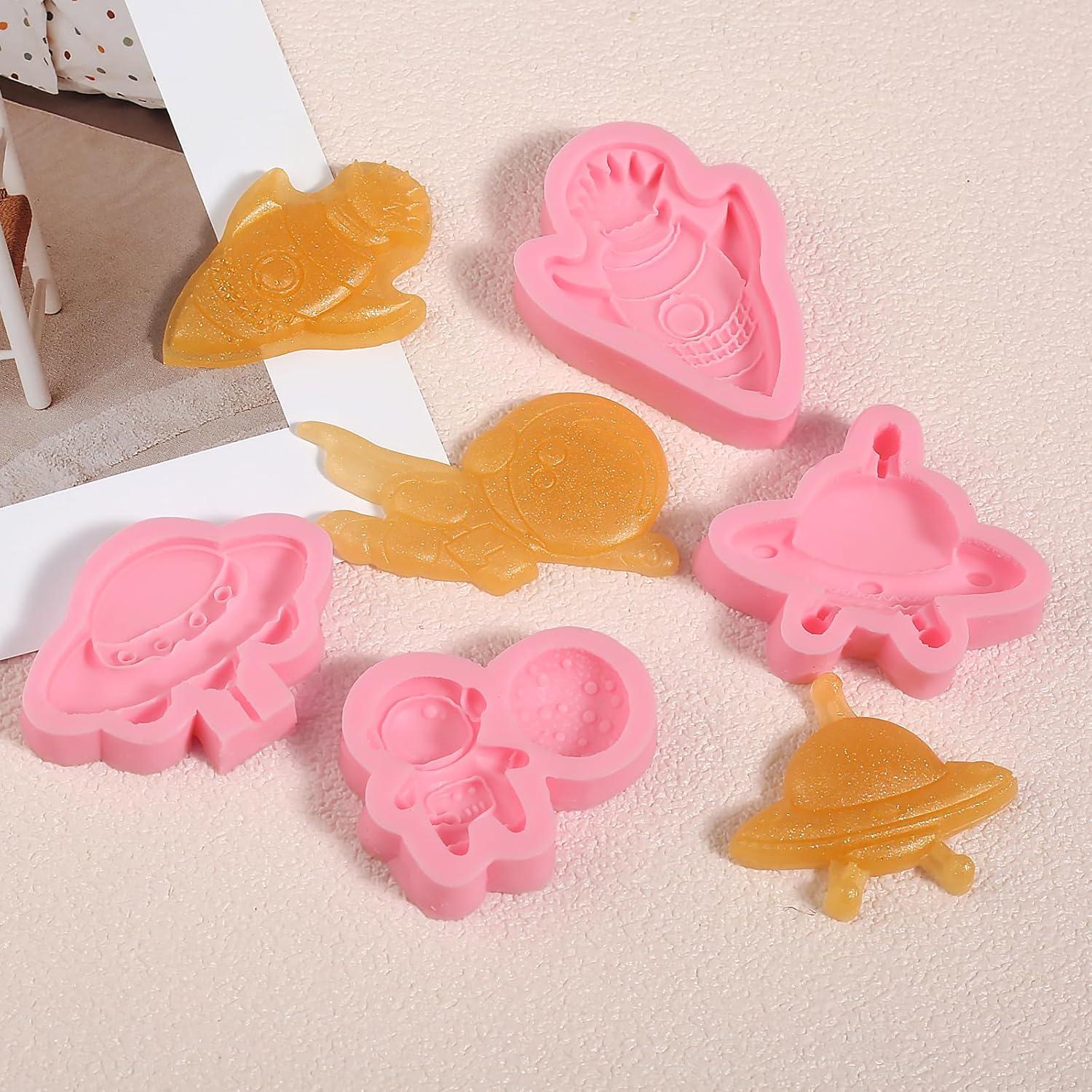 Moldes de Silicona para Chocolate IKOJING - Astronauta 5 Pcs