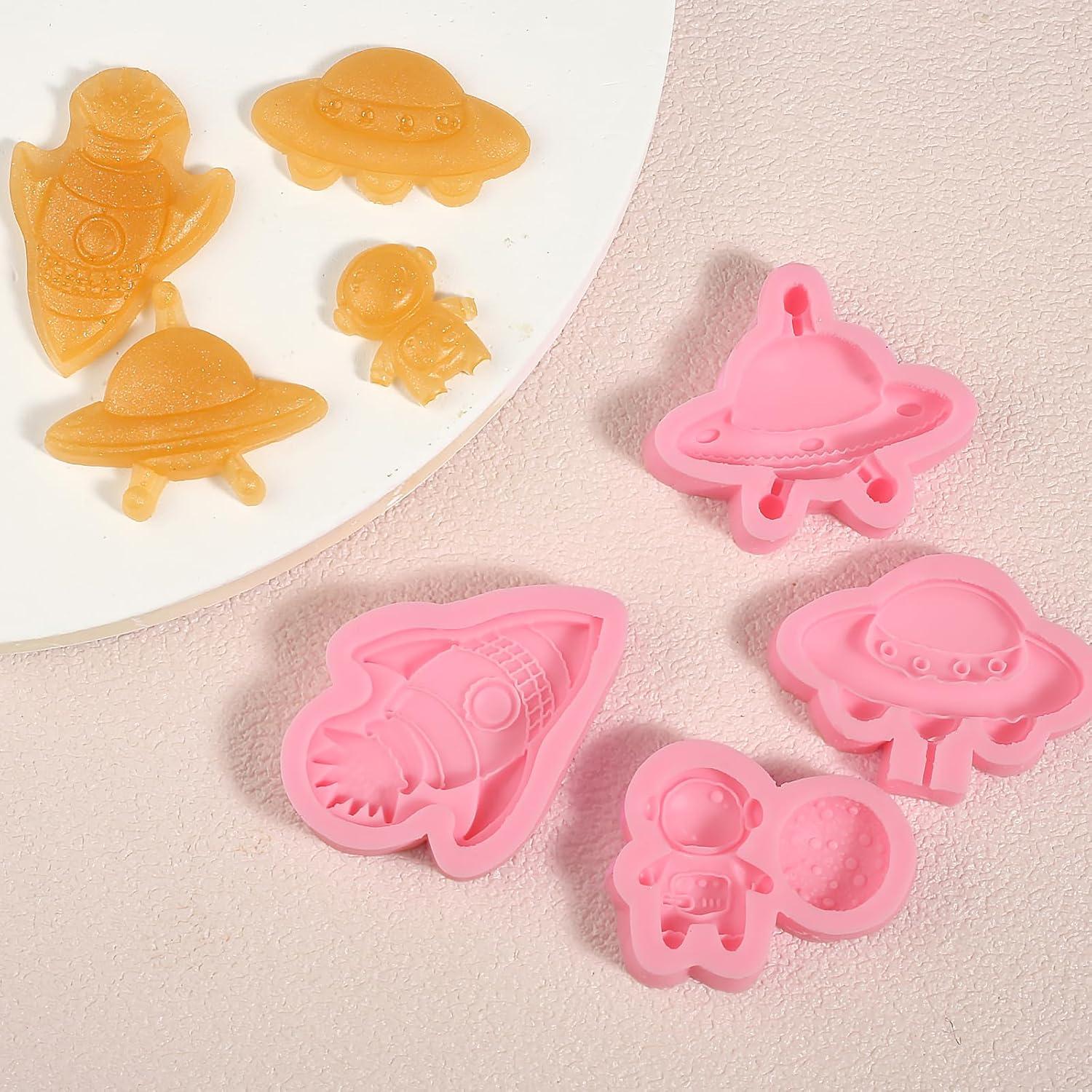 Moldes de Silicona para Chocolate IKOJING - Astronauta 5 Pcs