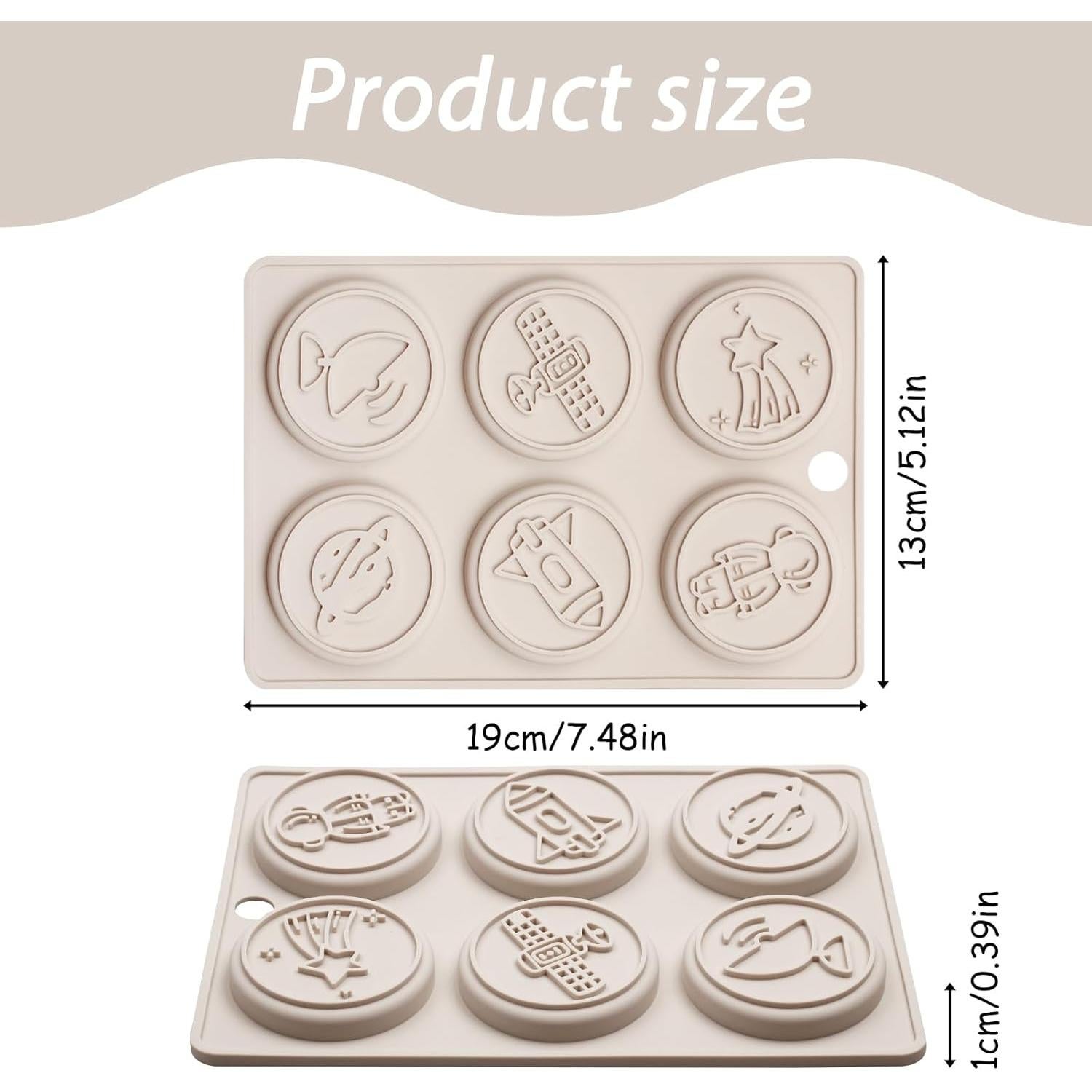 Juego de Moldes de Silicona Espacial Fchil - 2 Piezas