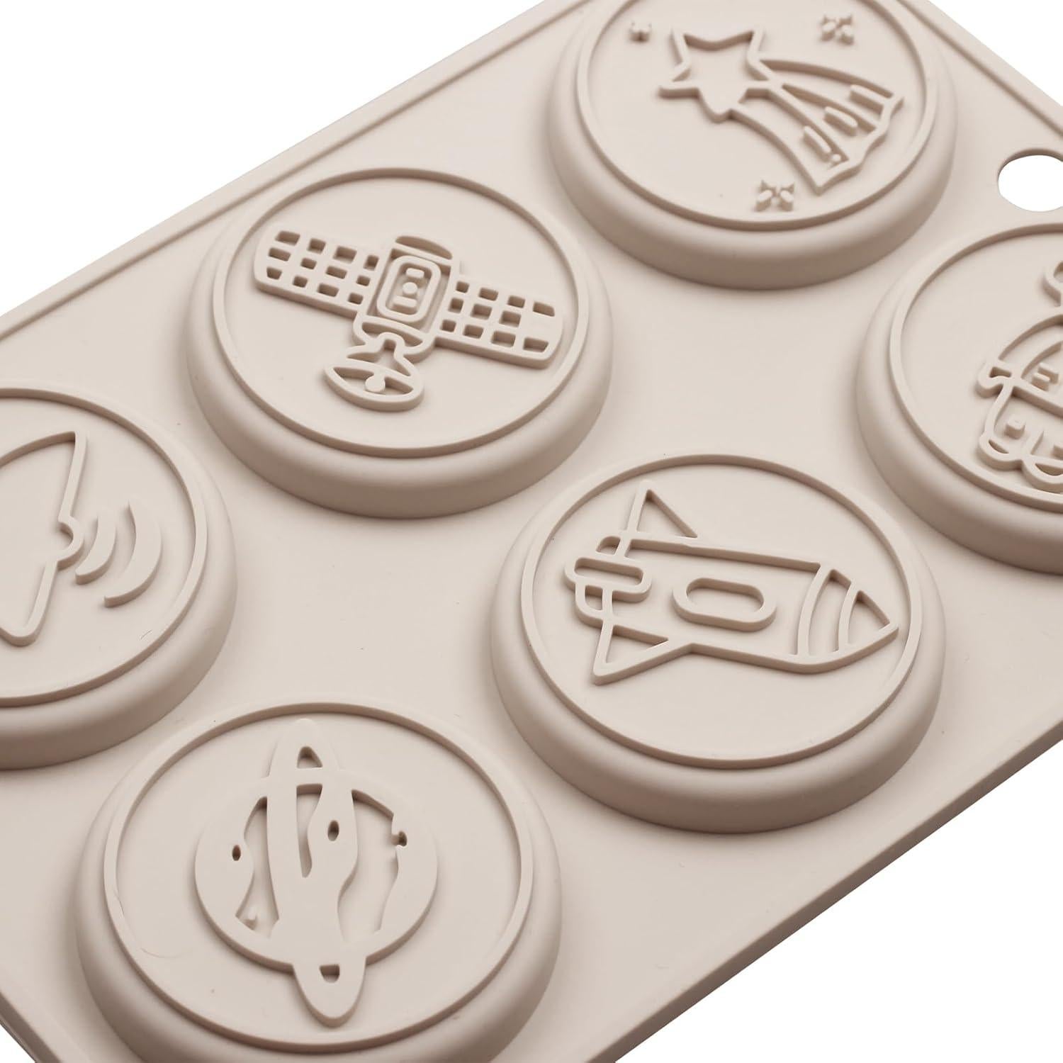 Juego de Moldes de Silicona Espacial Fchil - 2 Piezas