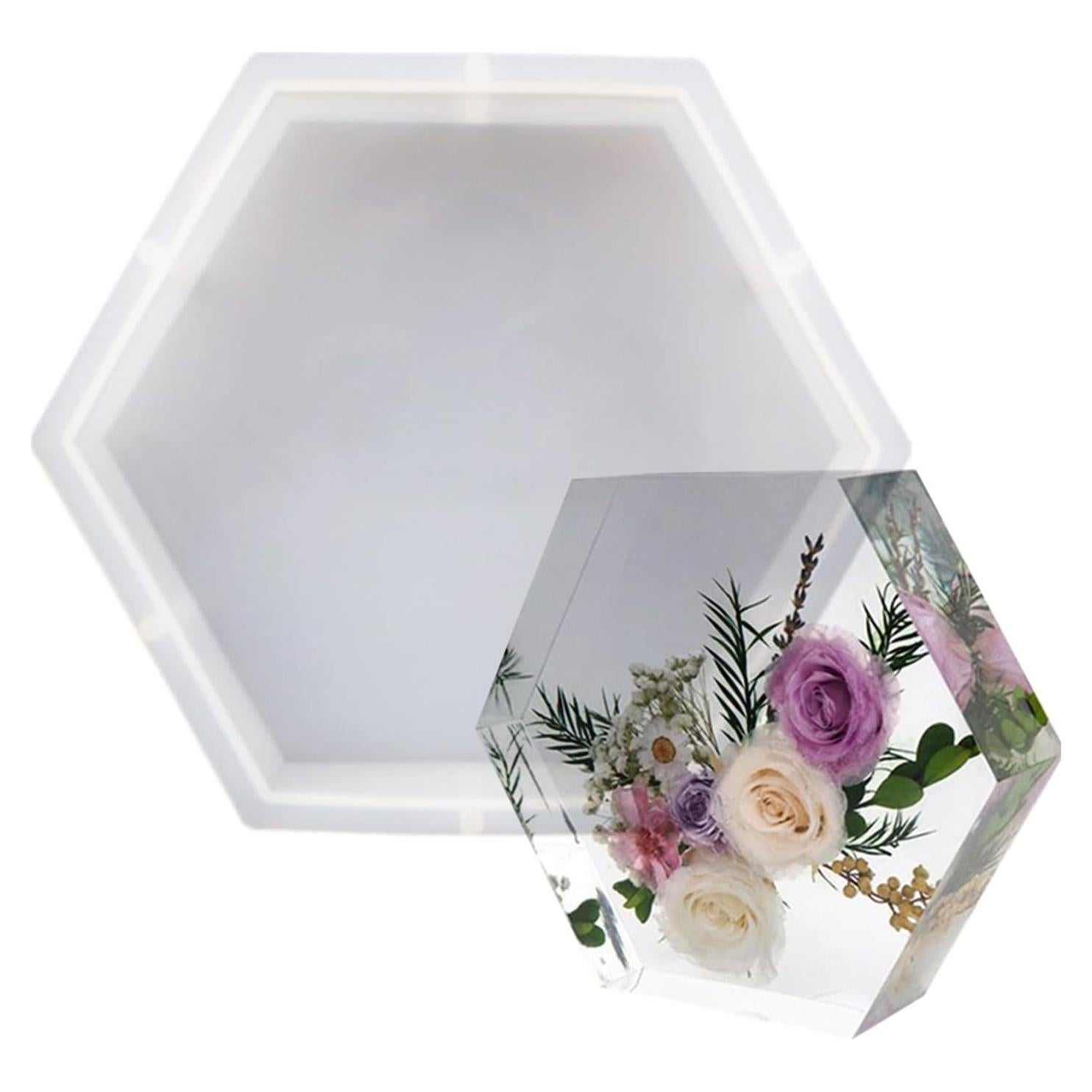 Moldes de Silicona Hexagonales Grandes Reicyfang para Resina