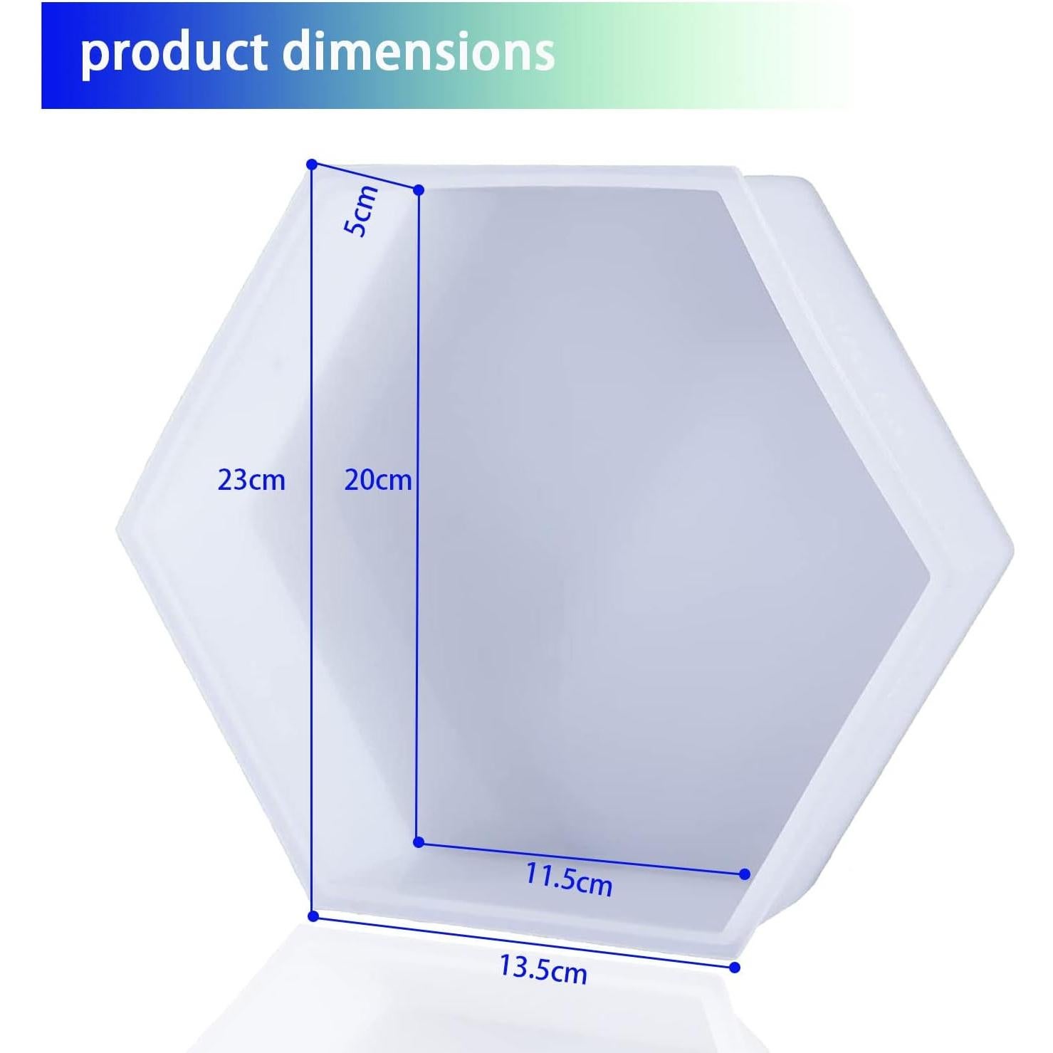 Moldes de Silicona Hexagonales Grandes Demorex para Resina 23.1x19.8cm