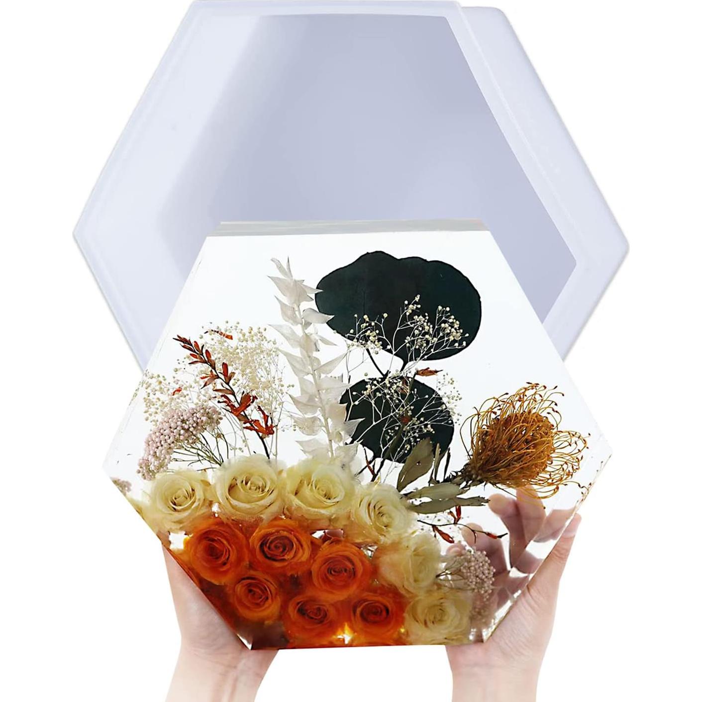 Moldes de Silicona Hexagonales Grandes Demorex para Resina 23.1x19.8cm