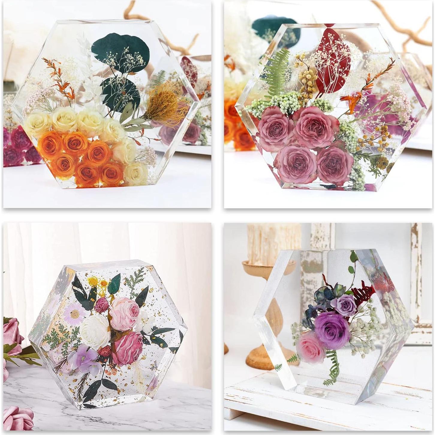 Moldes de Silicona Hexagonales Grandes Demorex para Resina 23.1x19.8cm