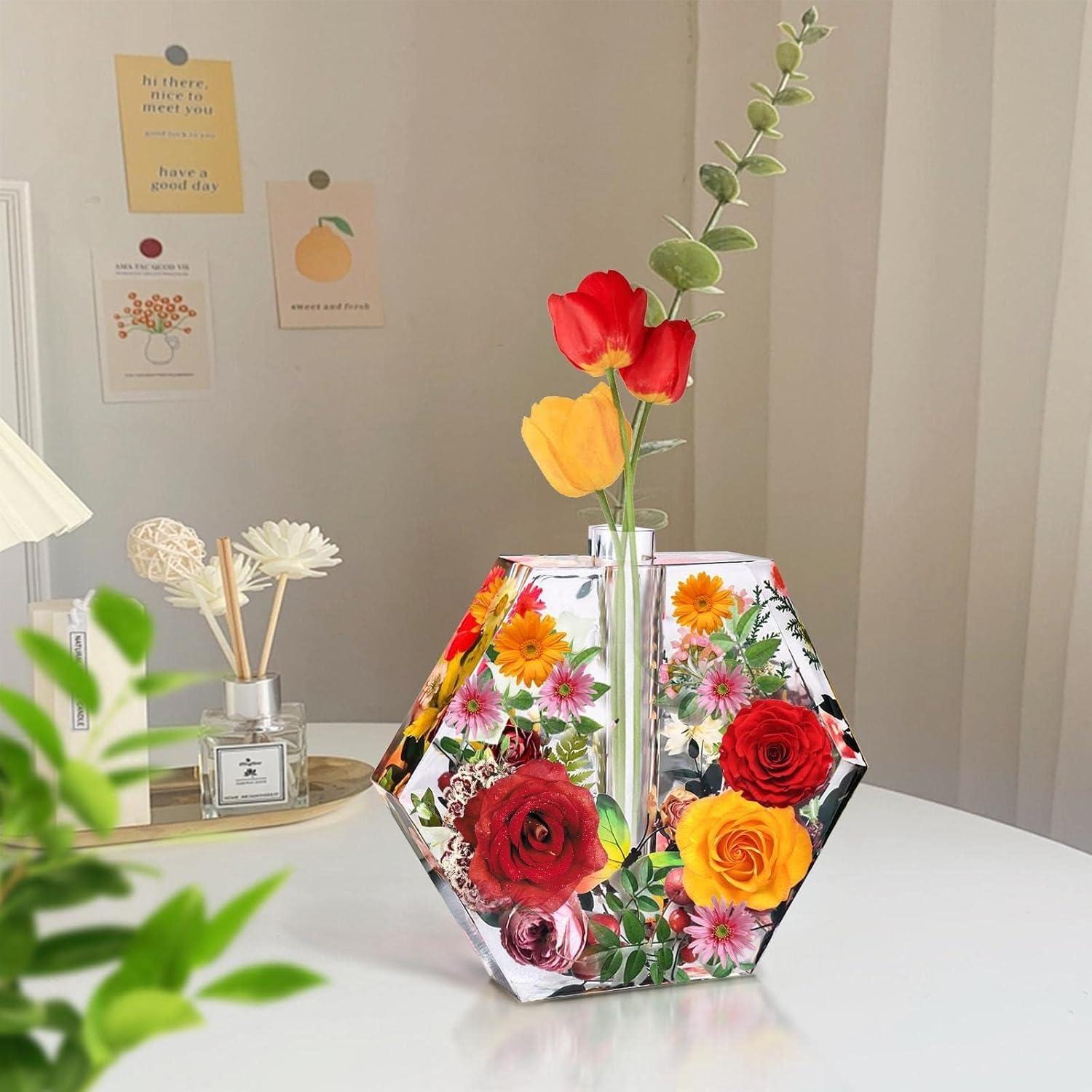 Molde de Silicona Hexagonal Grande ZtohPyo 22.86 cm para Resina