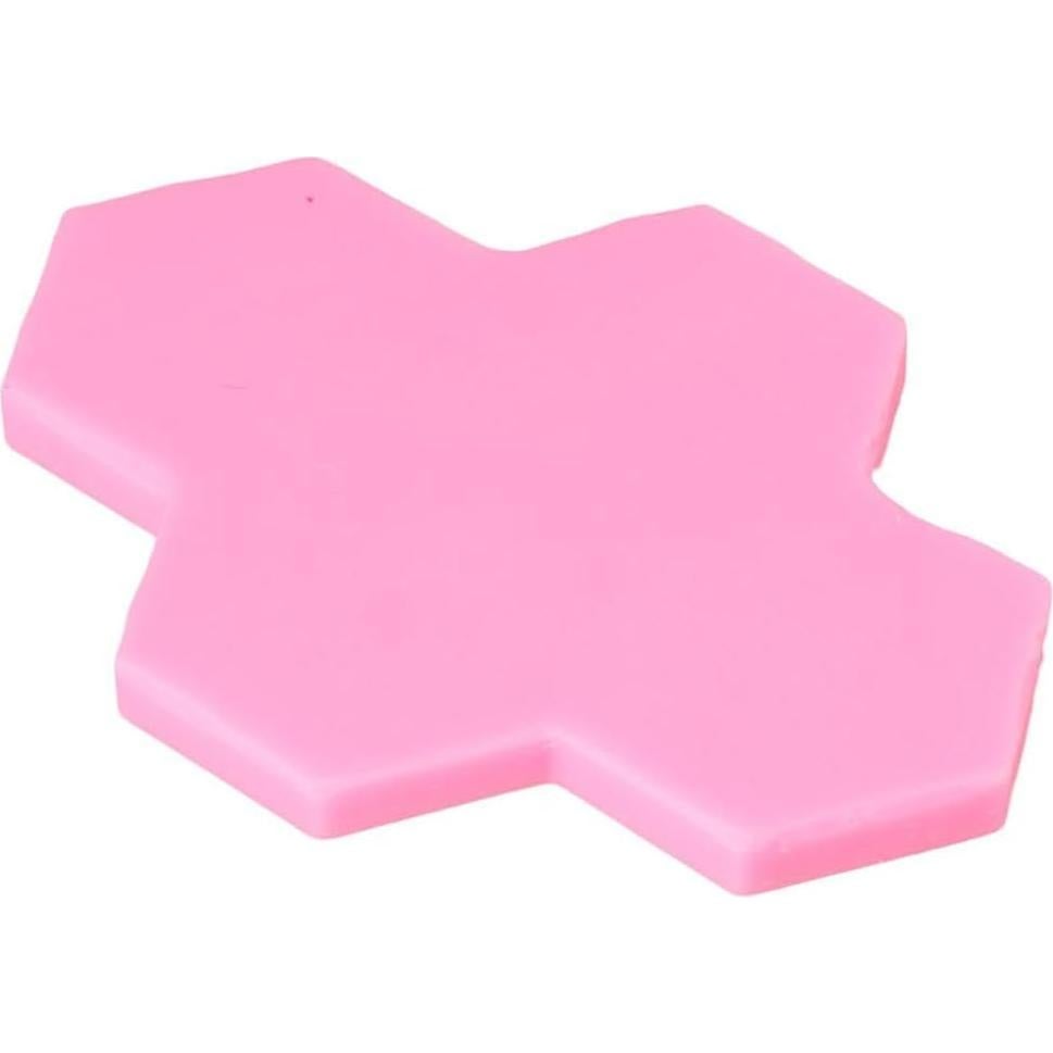 Molde de Silicona Hexagonal Uniquer 4 Cavidades Rosa 15x10cm