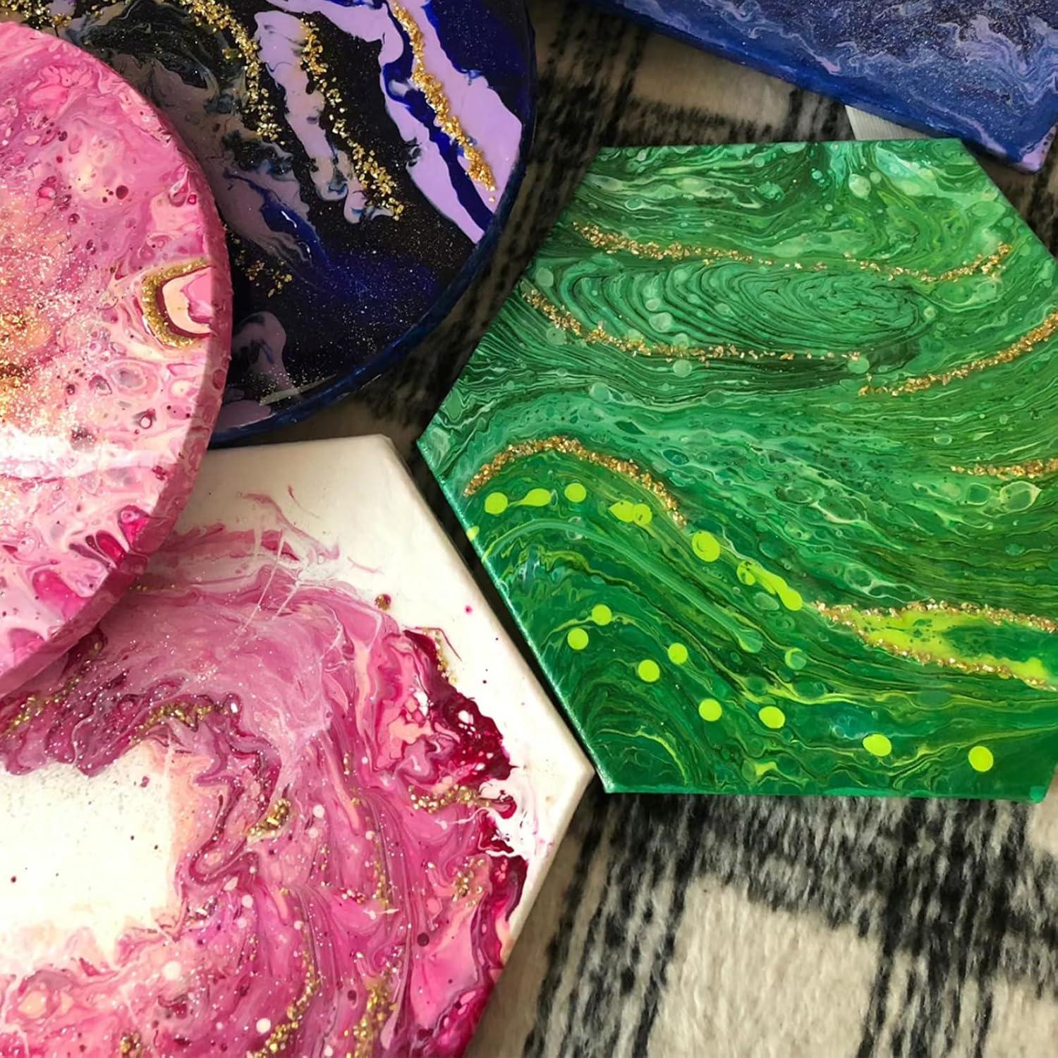 Molde de Silicona Hexagonal HOODANCOS 3 Piezas para Epoxy