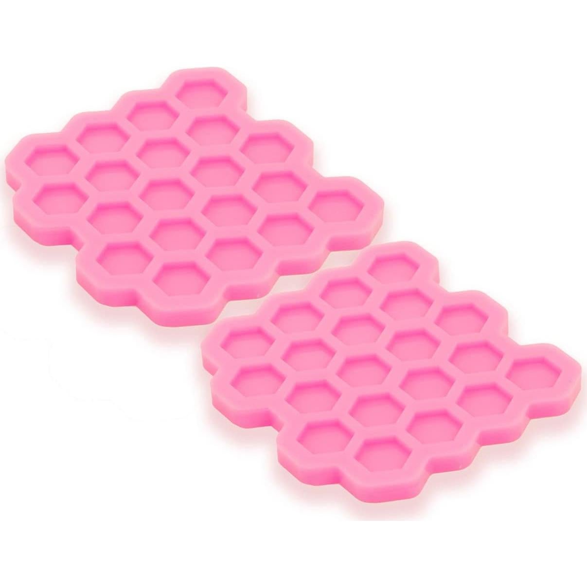 Moldes de Silicona Hexagonales Mini AMZTOART - 2 Piezas 1.5cm