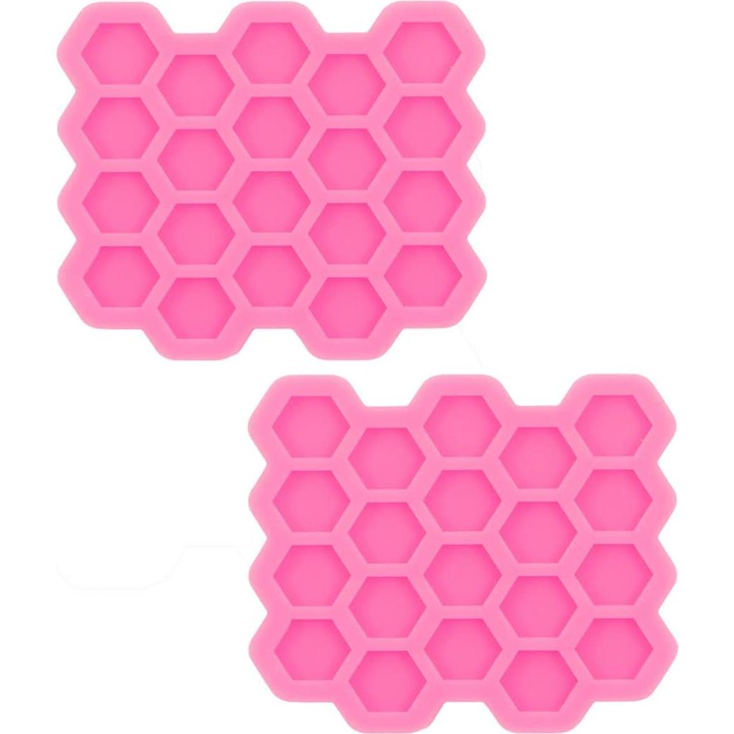 Moldes de Silicona Hexagonales Mini AMZTOART - 2 Piezas 1.5cm