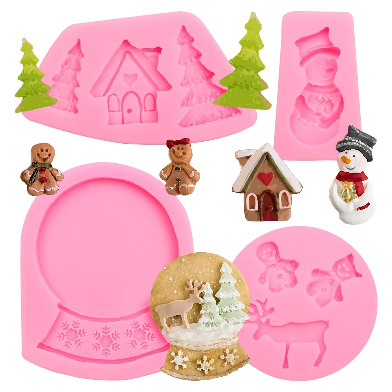 Moldes de Silicona para Nieve de Navidad Octallow - 4 Piezas